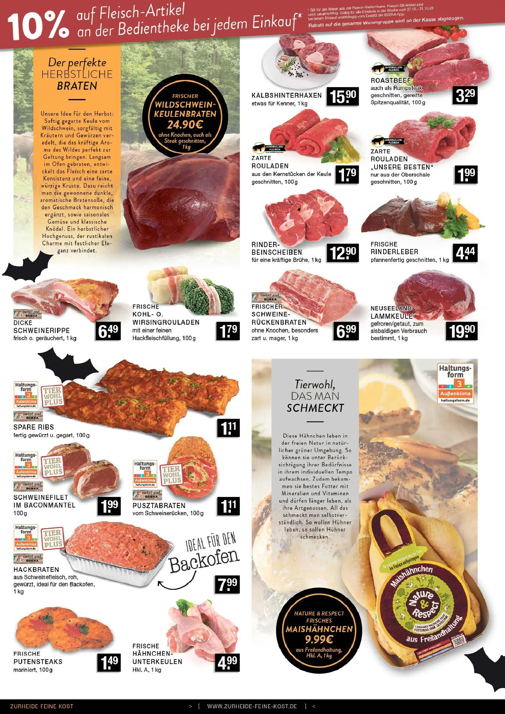 Edeka prospekt Gladbeck	 (ab 26.10.2025) » Angebote Online | Seite: 4 | Produkte: Rumpsteak, Ofen, Spare ribs, Tempo