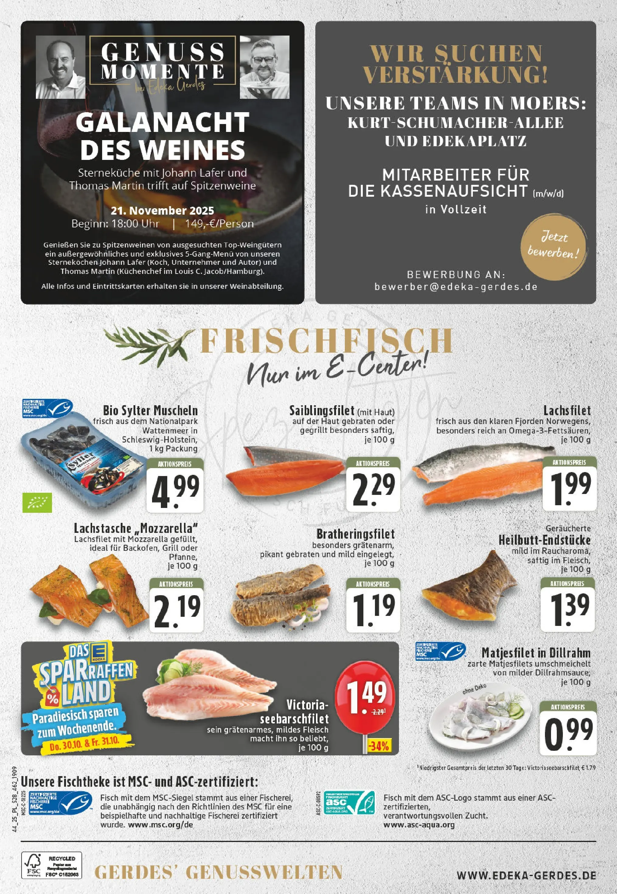 Edeka prospekt Moers-Rheinkamp	 (ab 26.10.2025) » Angebote Online | Seite: 28 | Produkte: Grill, Fisch, Fleisch, Uhr