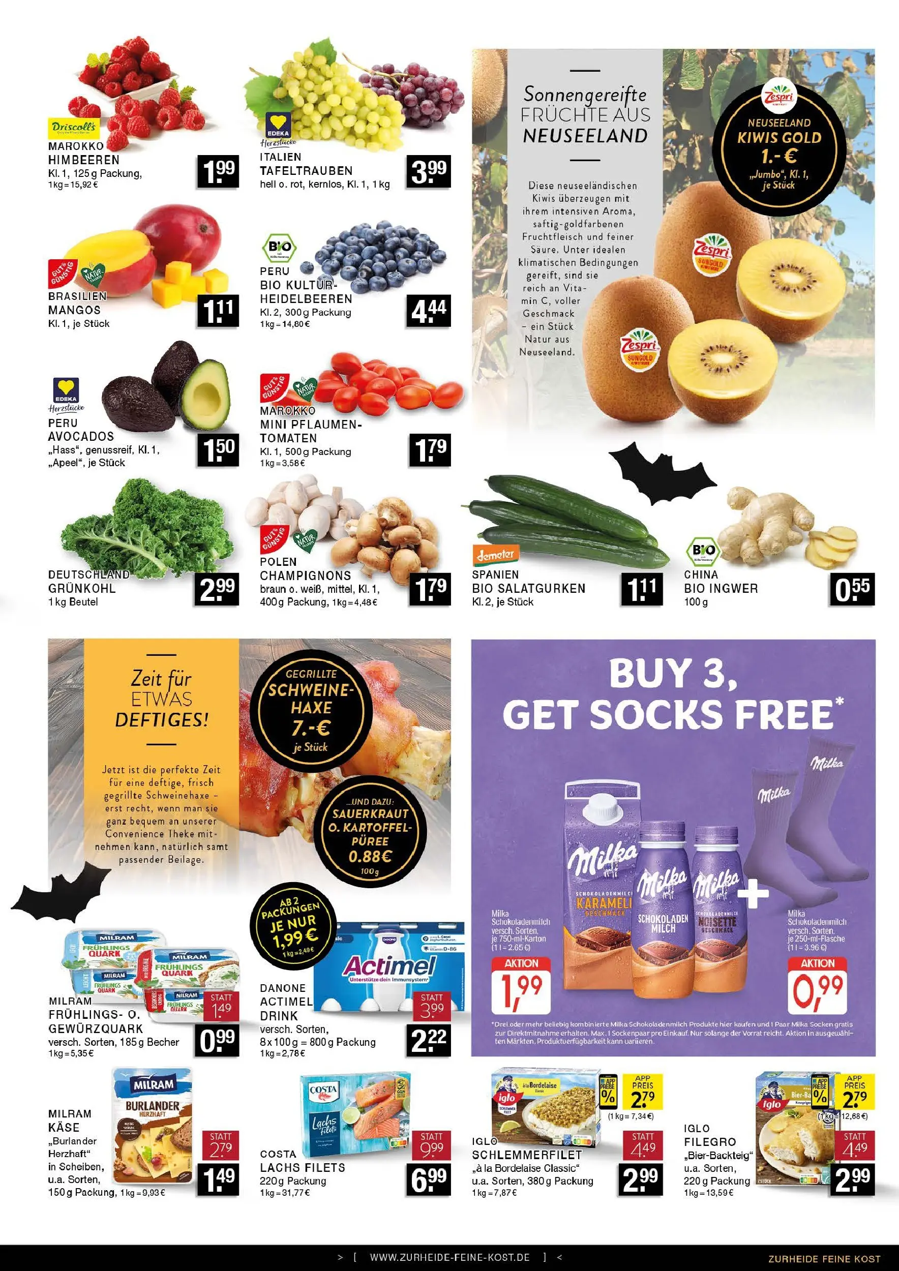 Edeka prospekt Gladbeck	 (ab 26.10.2025) » Angebote Online | Seite: 7 | Produkte: Himbeeren, Milch, Käse, Iglo