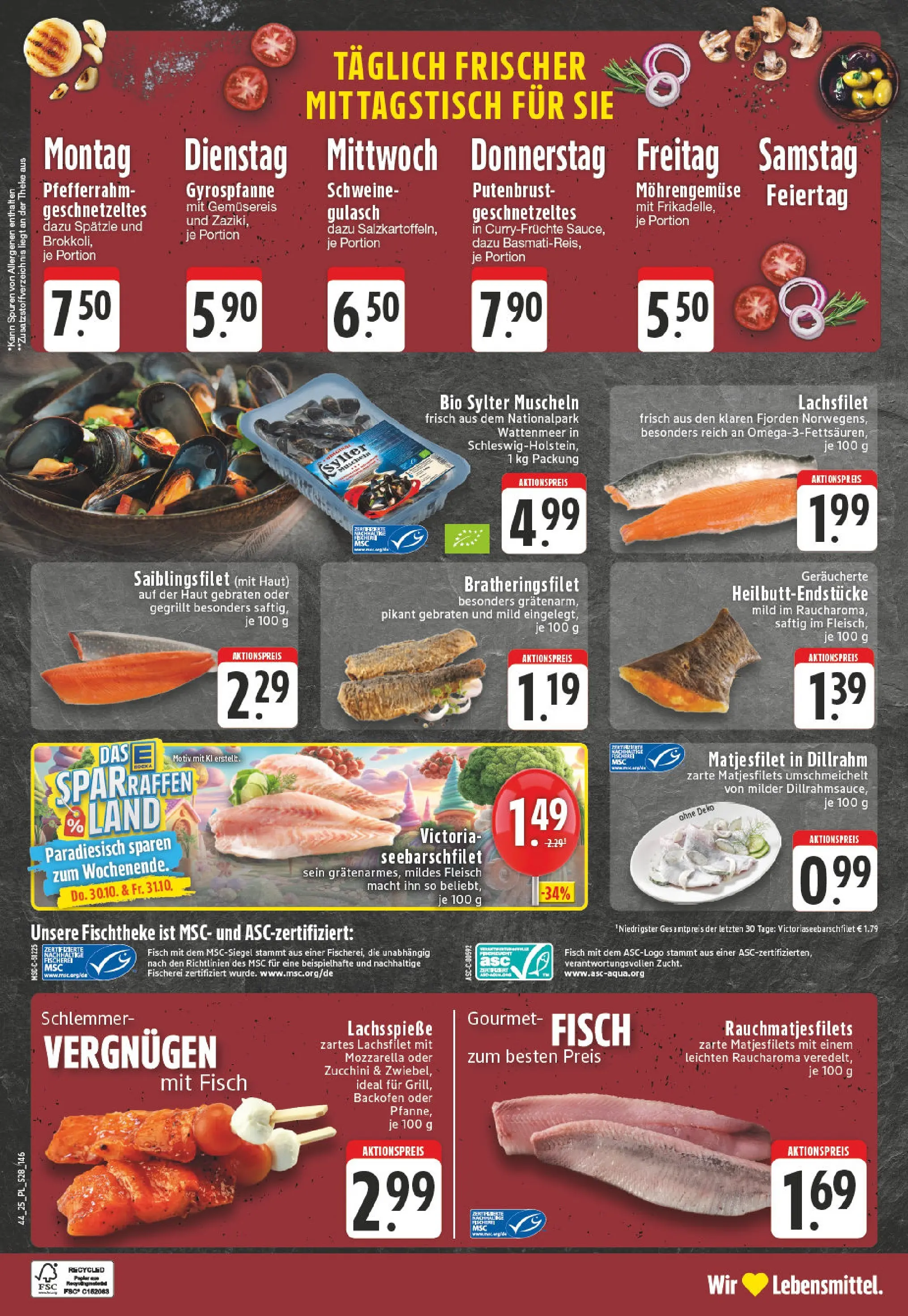Edeka prospekt Dinslaken	 (ab 26.10.2025) » Angebote Online | Seite: 30 | Produkte: Theke, Backofen, Zucchini, Fleisch