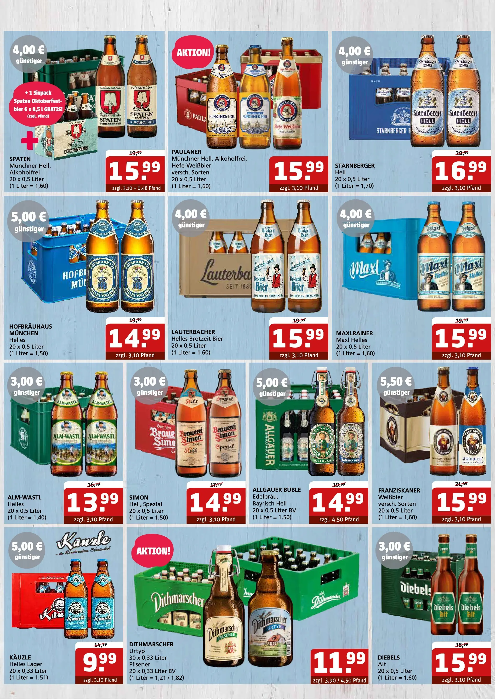 Entdecke - Getränke Quelle: Getränkeangebote (ab 26.10.2025) zum Blättern | Seite: 3 | Produkte: Franziskaner, Bier, Weißbier, Diebels