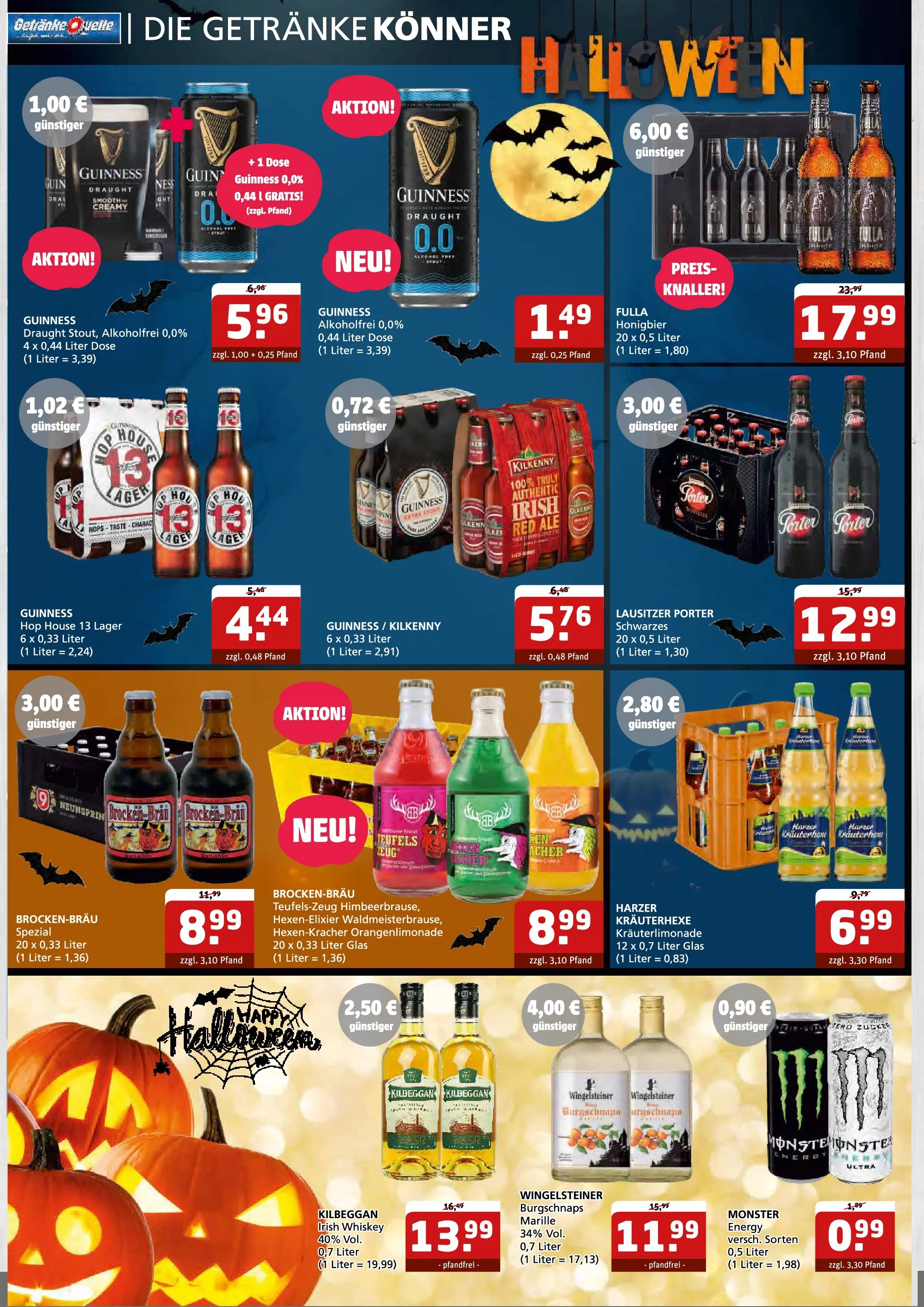 Entdecke - Getränke Quelle: Getränkeangebote (ab 26.10.2025) zum Blättern | Seite: 5 | Produkte: Energy, Monster, Zucker, Whiskey
