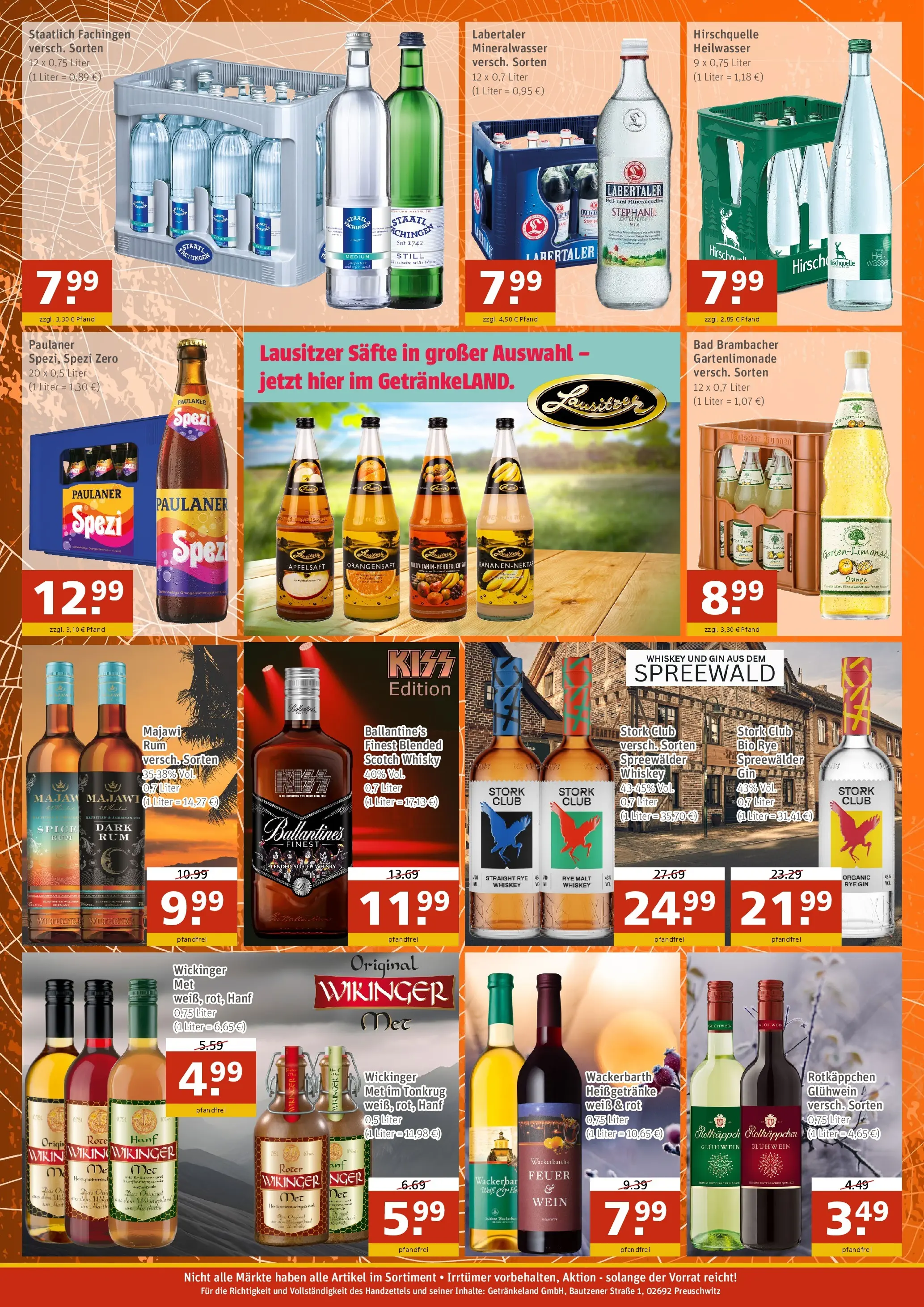 Entdecke - GetränkeLand Mayer: Getränkeangebote (ab 26.10.2025) zum Blättern | Seite: 4 | Produkte: Whisky, Staatl fachingen, Bad, Wasser