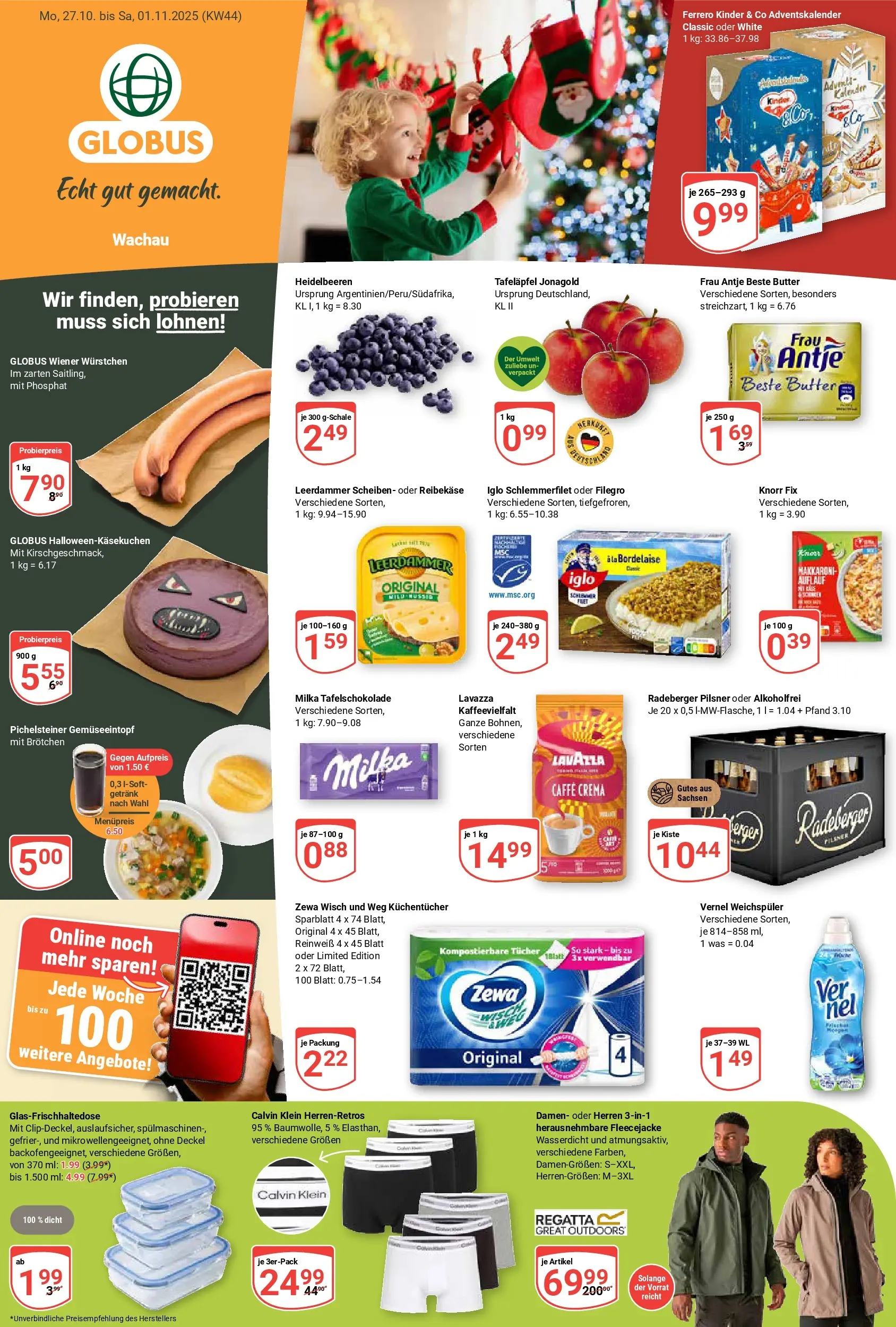 Globus prospekt Markkleeberg	 (ab 26.10.2025) » Angebote online | Seite: 3 | Produkte: Wiener wurstchen, Weichspüler, Iglo schlemmerfilet, Vernel