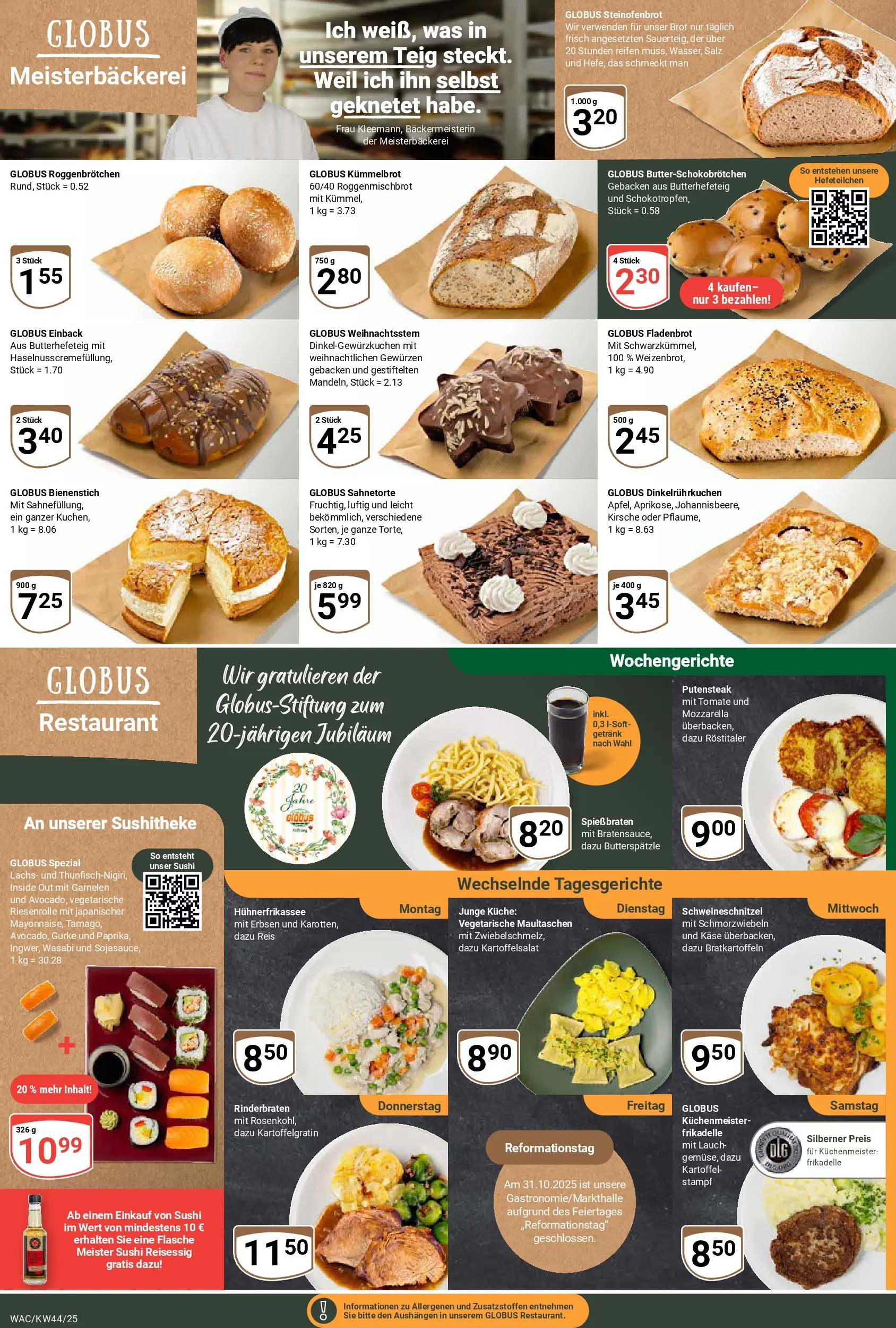 Globus prospekt Markkleeberg	 (ab 26.10.2025) » Angebote online | Seite: 7 | Produkte: Käse, Küche, Garnelen, Brot