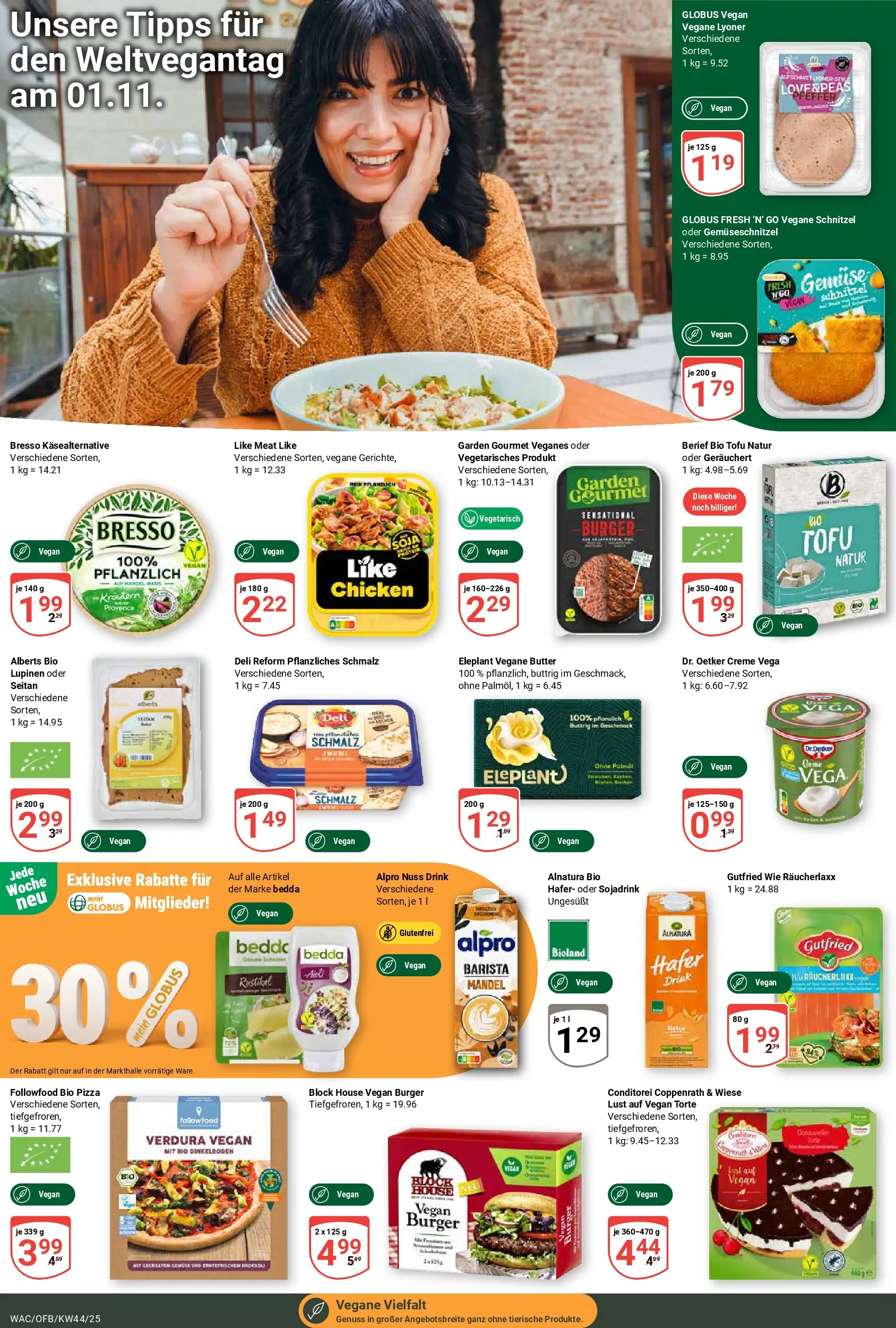 Globus prospekt Markkleeberg	 (ab 26.10.2025) » Angebote online | Seite: 13 | Produkte: Butter, Schnitzel, Bresso, Creme