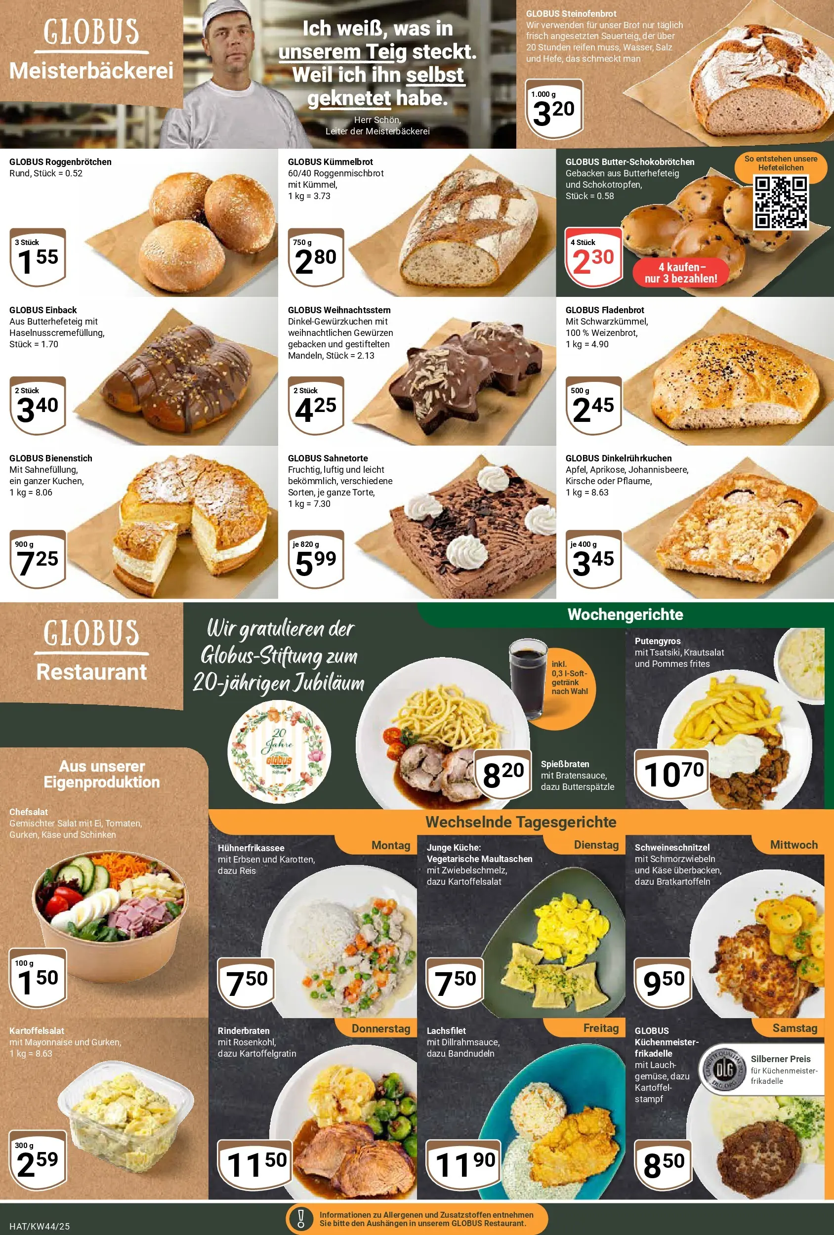 Globus prospekt Hattersheim	 (ab 26.10.2025) » Angebote online | Seite: 7 | Produkte: Küche, Brot, Salat, Erbsen