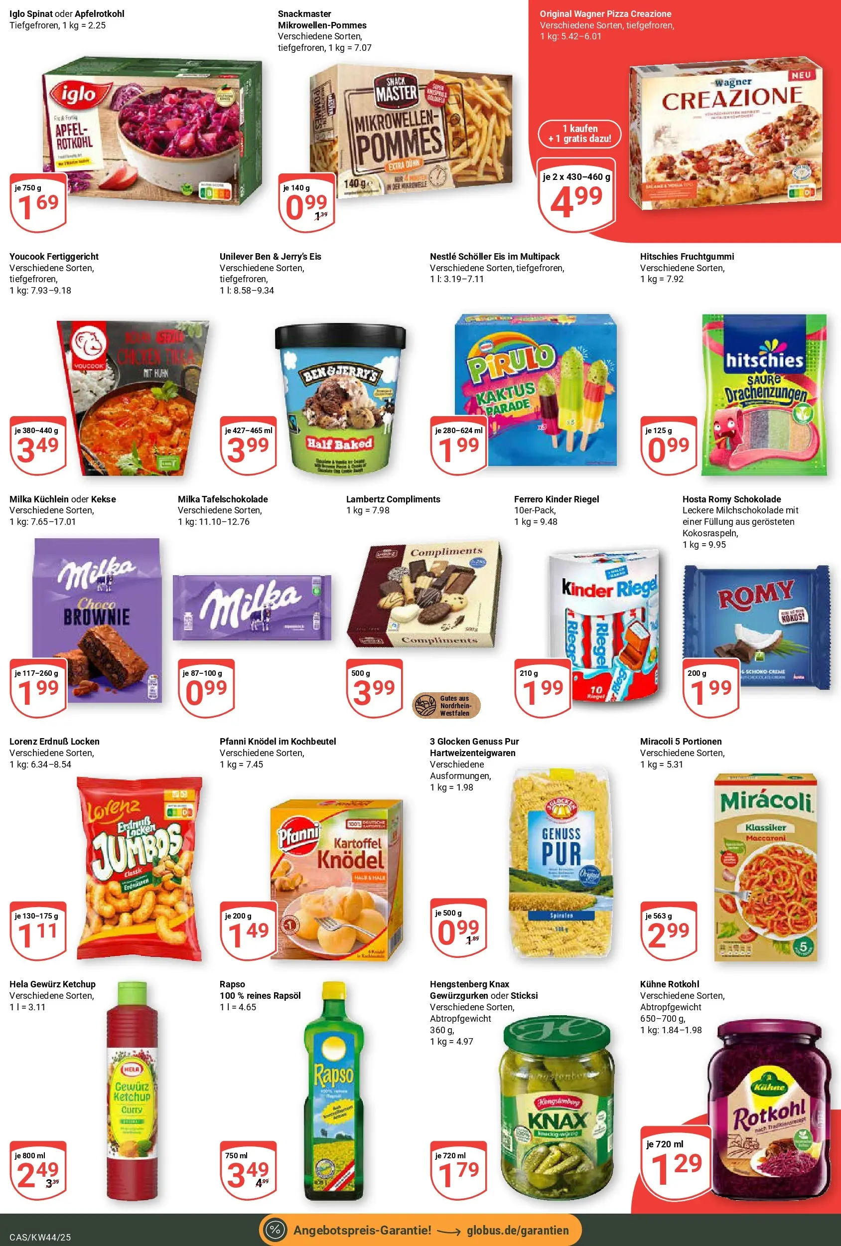 Globus prospekt Castrop-Rauxel	 (ab 26.10.2025) » Angebote online | Seite: 5 | Produkte: Rotkohl, Iglo, Wagner pizza, Ketchup