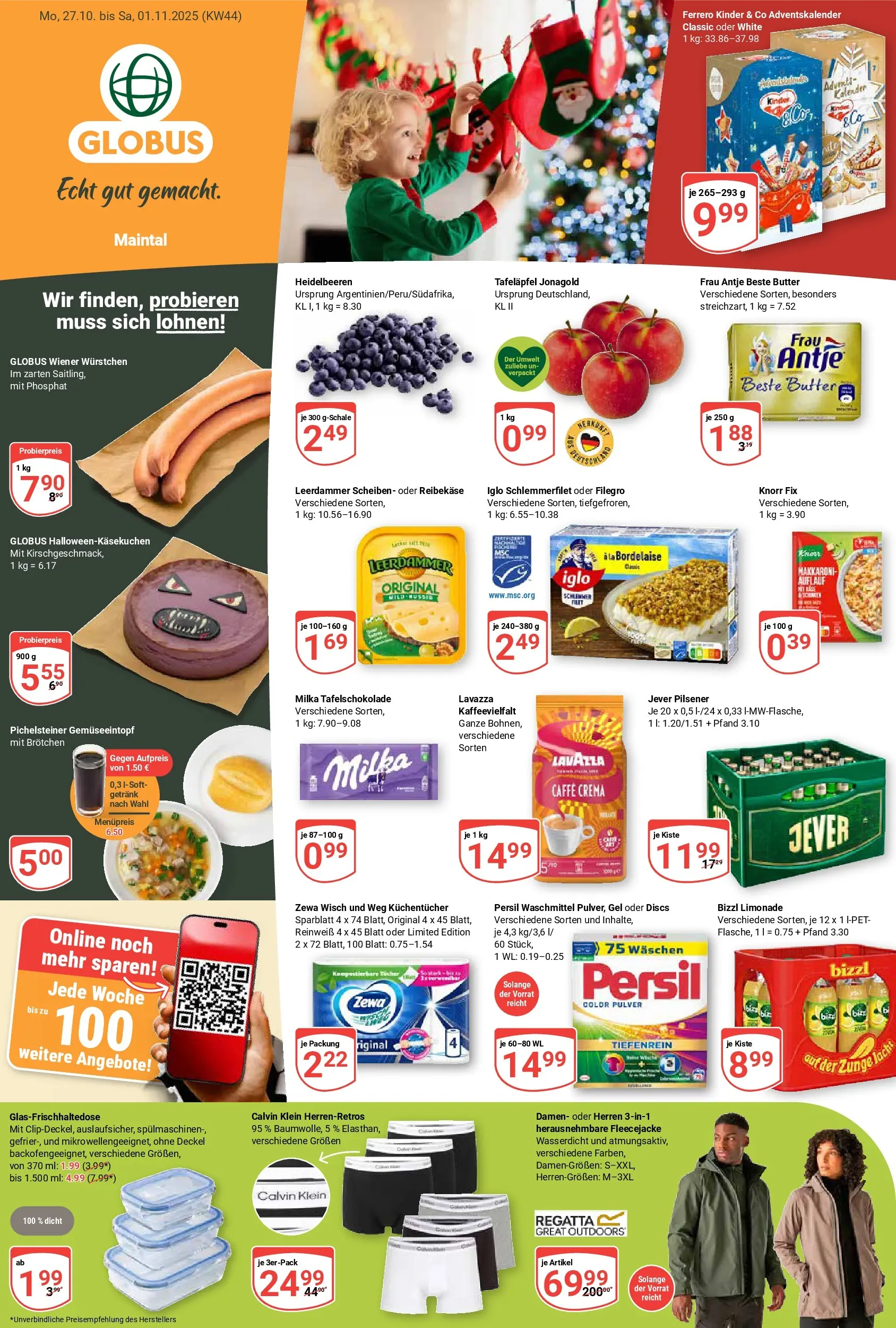Globus prospekt Maintal-Dörnigheim	 (ab 26.10.2025) » Angebote online | Seite: 1 | Produkte: Butter, Limonade, Knorr, Waschmittel