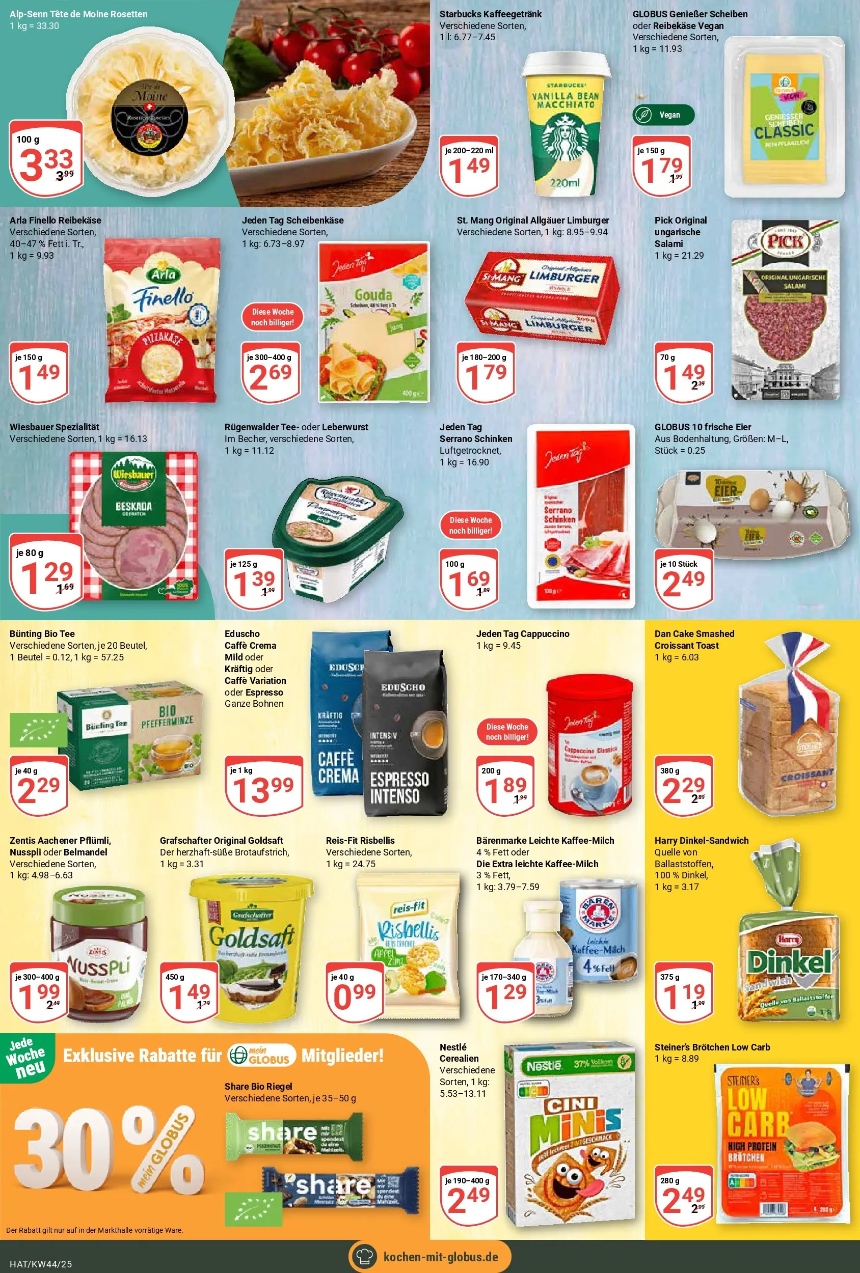 Globus prospekt Hattersheim	 (ab 26.10.2025) » Angebote online | Seite: 13 | Produkte: Toast, Gouda, Salami, Schinken
