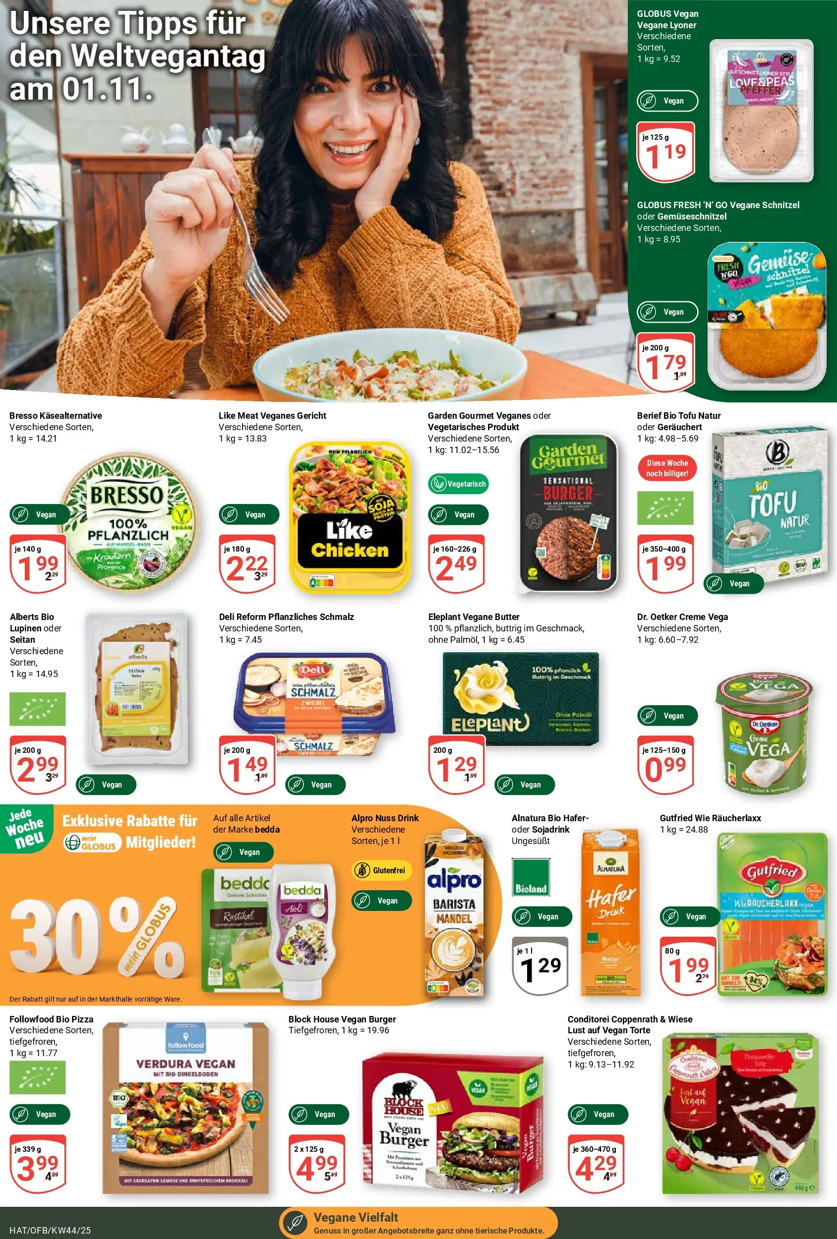 Globus prospekt Hattersheim	 (ab 26.10.2025) » Angebote online | Seite: 14 | Produkte: Alpro, Gemüse, Pizza, Deli reform