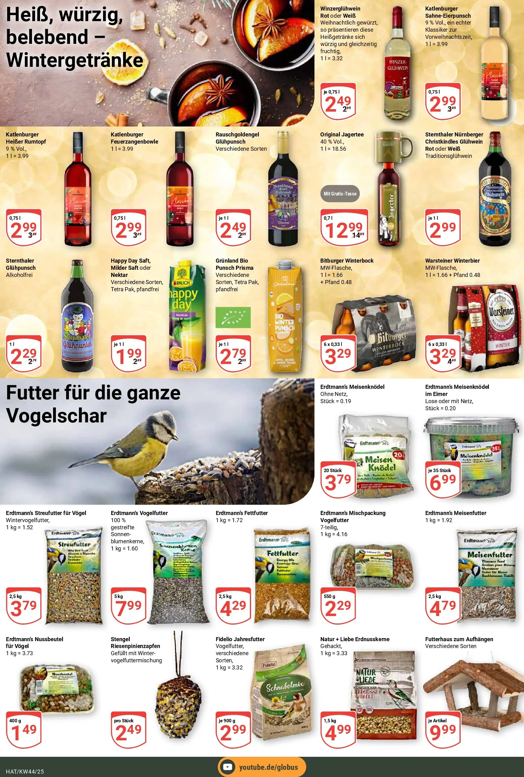 Globus prospekt Hattersheim	 (ab 26.10.2025) » Angebote online | Seite: 21 | Produkte: Bitburger, Energy, Warsteiner, Saft