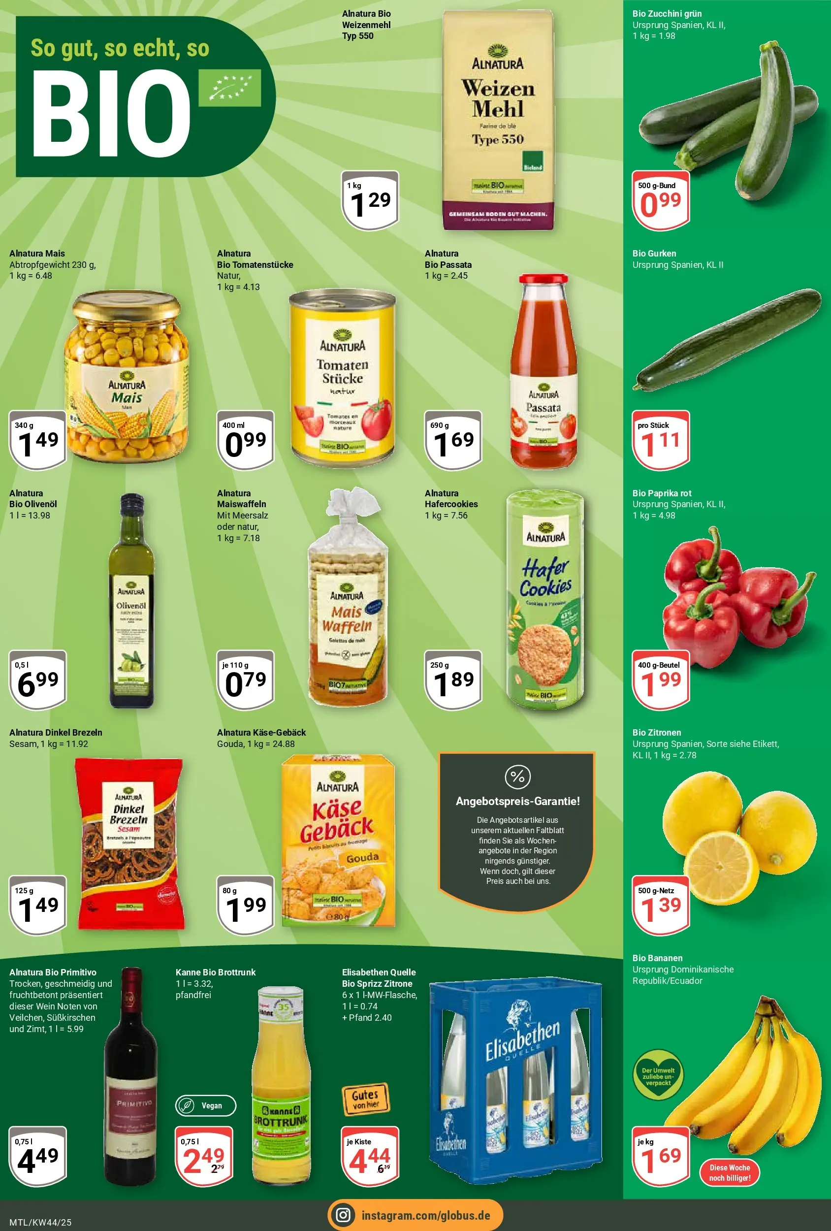 Globus prospekt Maintal-Dörnigheim	 (ab 26.10.2025) » Angebote online | Seite: 16 | Produkte: Mehl, Bananen, Weizenmehl, Zitronen