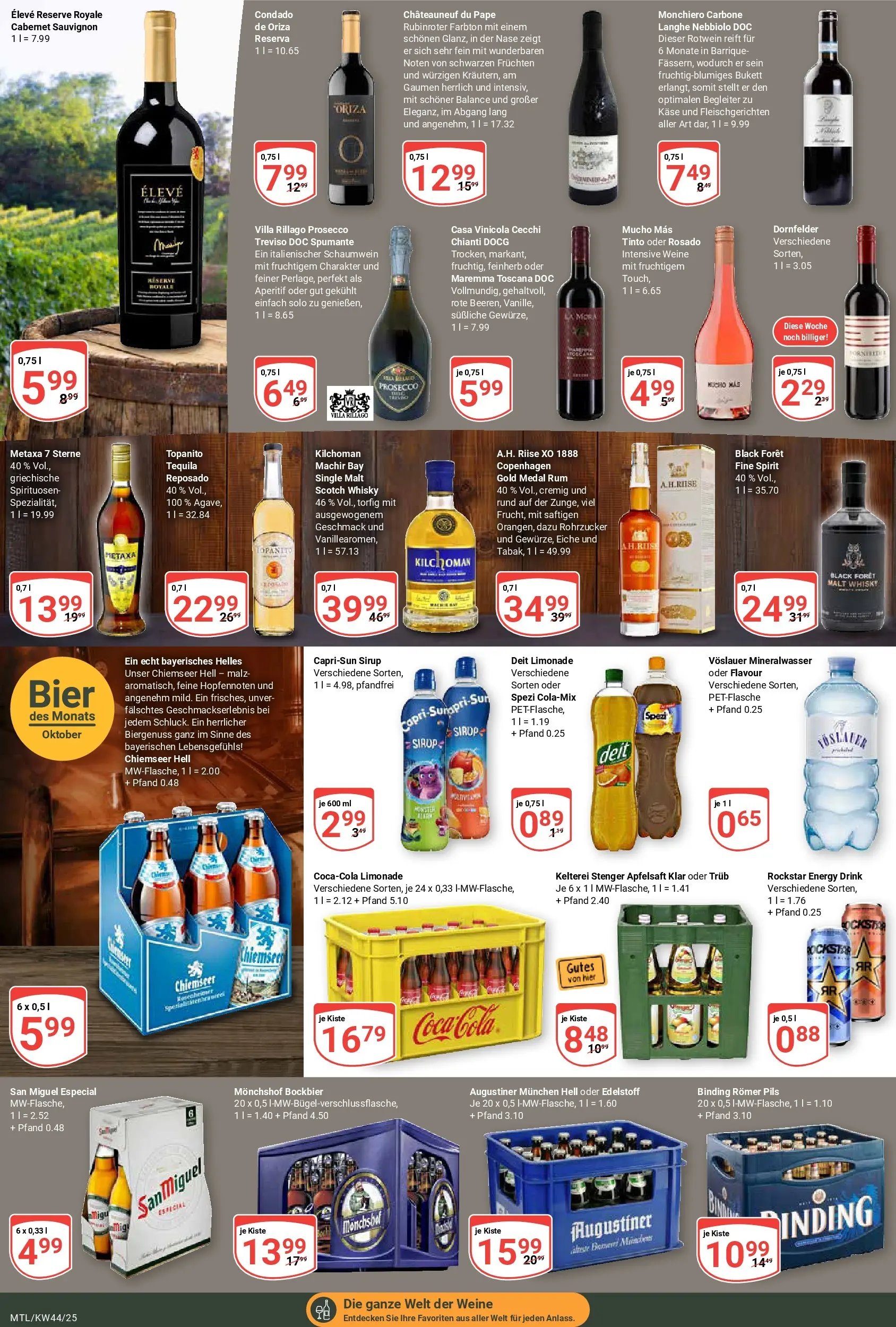 Globus prospekt Maintal-Dörnigheim	 (ab 26.10.2025) » Angebote online | Seite: 19 | Produkte: Rockstar energy, Coca cola, Limonade, Mineralwasser