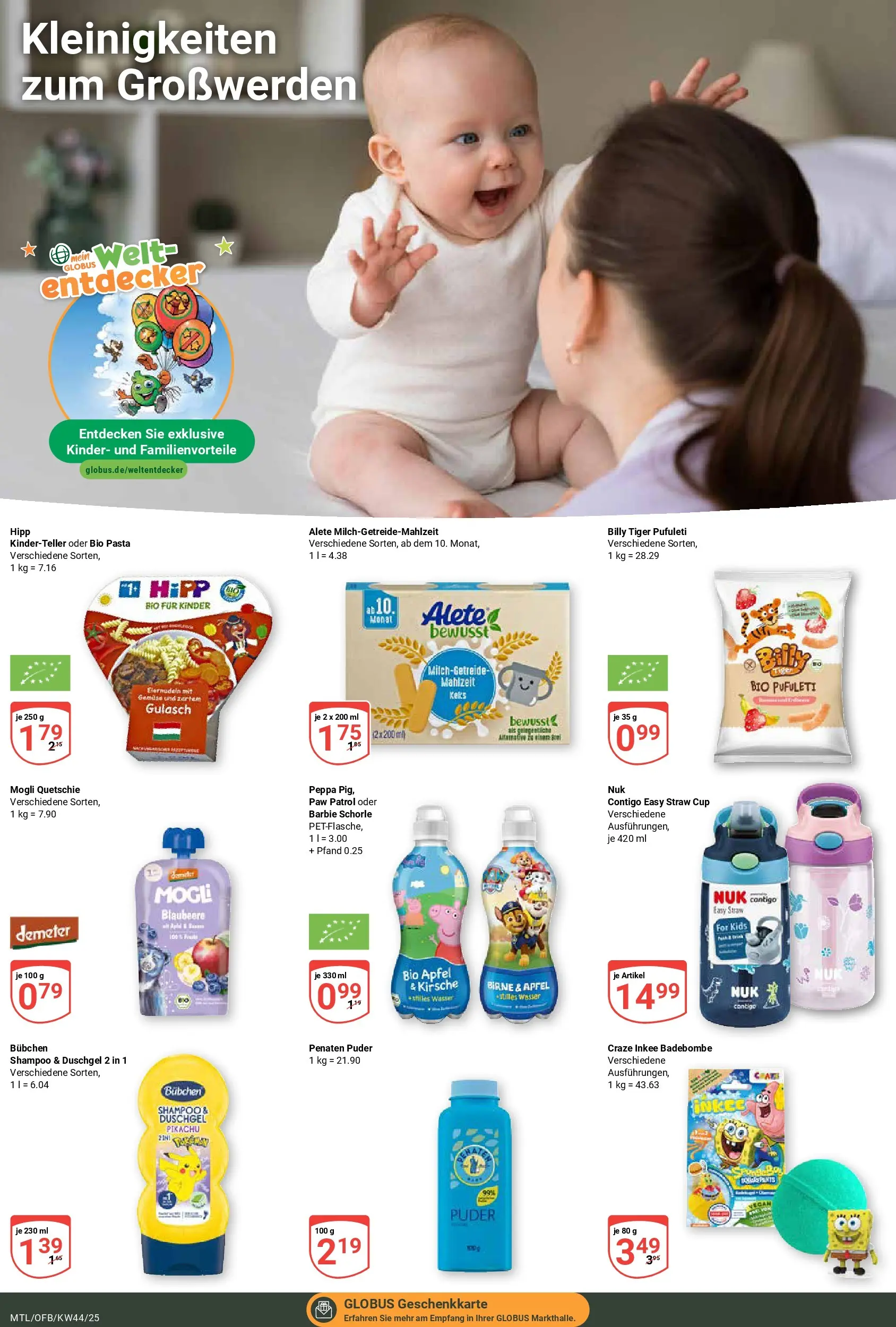 Globus prospekt Maintal-Dörnigheim	 (ab 26.10.2025) » Angebote online | Seite: 24 | Produkte: Puder, Shampoo, Birne, Pasta