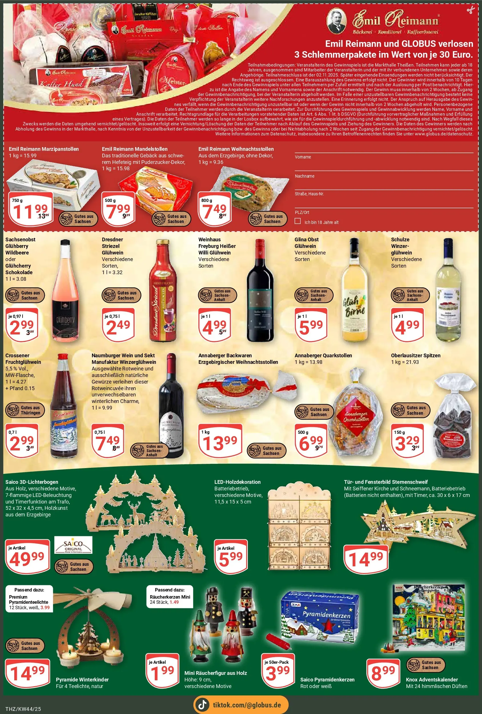 Globus prospekt Zeitz	 (ab 26.10.2025) » Angebote online | Seite: 2 | Produkte: Bäckerei, Schokolade, Tür, Wein