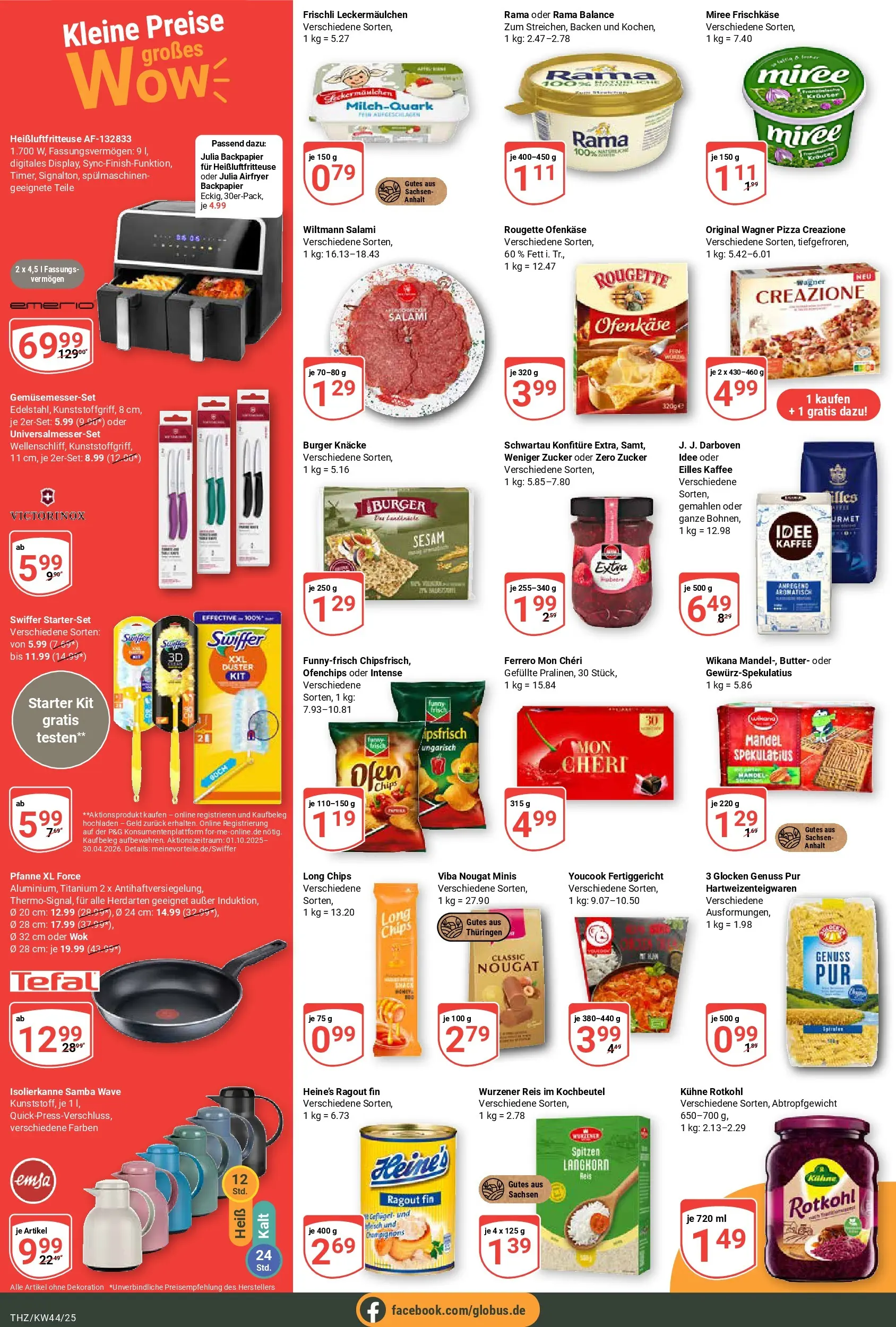 Globus prospekt Zeitz	 (ab 26.10.2025) » Angebote online | Seite: 4 | Produkte: Idee kaffee, Wagner pizza, Zucker, Wok