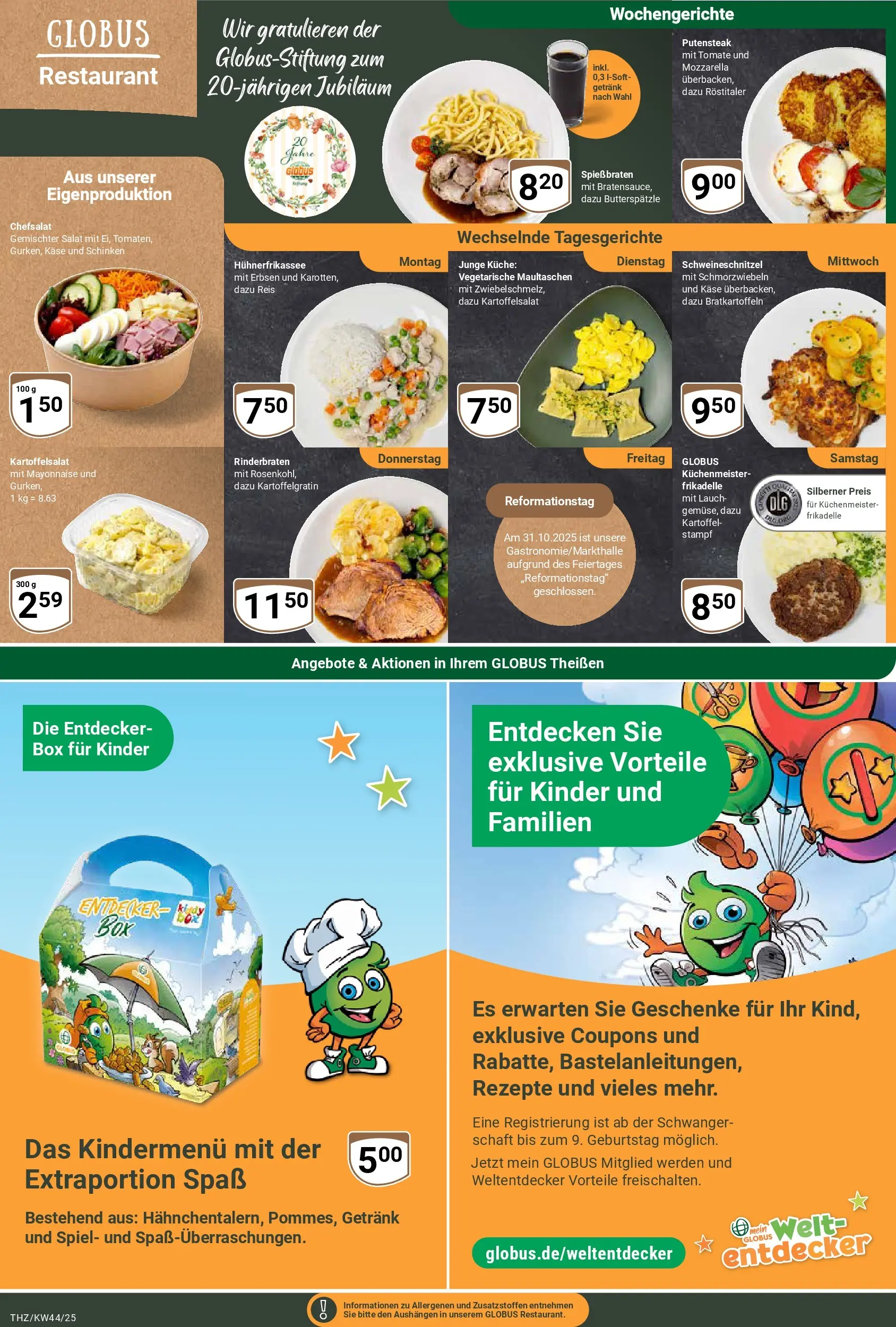 Globus prospekt Zeitz	 (ab 26.10.2025) » Angebote online | Seite: 7 | Produkte: Rinderbraten, Mayonnaise, Maultaschen, Erbsen