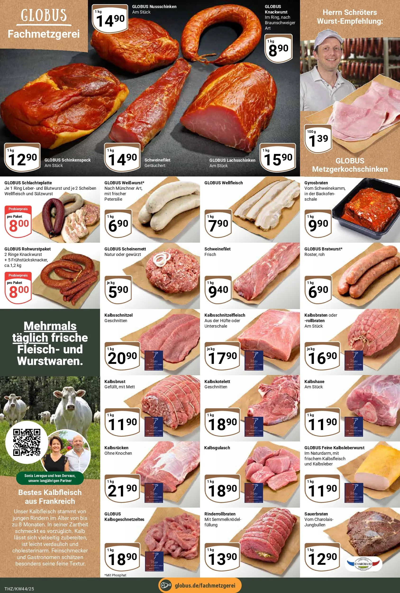 Globus prospekt Zeitz	 (ab 26.10.2025) » Angebote online | Seite: 8 | Produkte: Kalbsleber, Schweinefilet, Petersilie, Fleisch