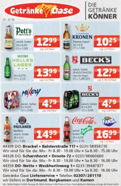 Entdecke - Getränke Oase: Getränkeangebote ab 26.10.2025 gültig