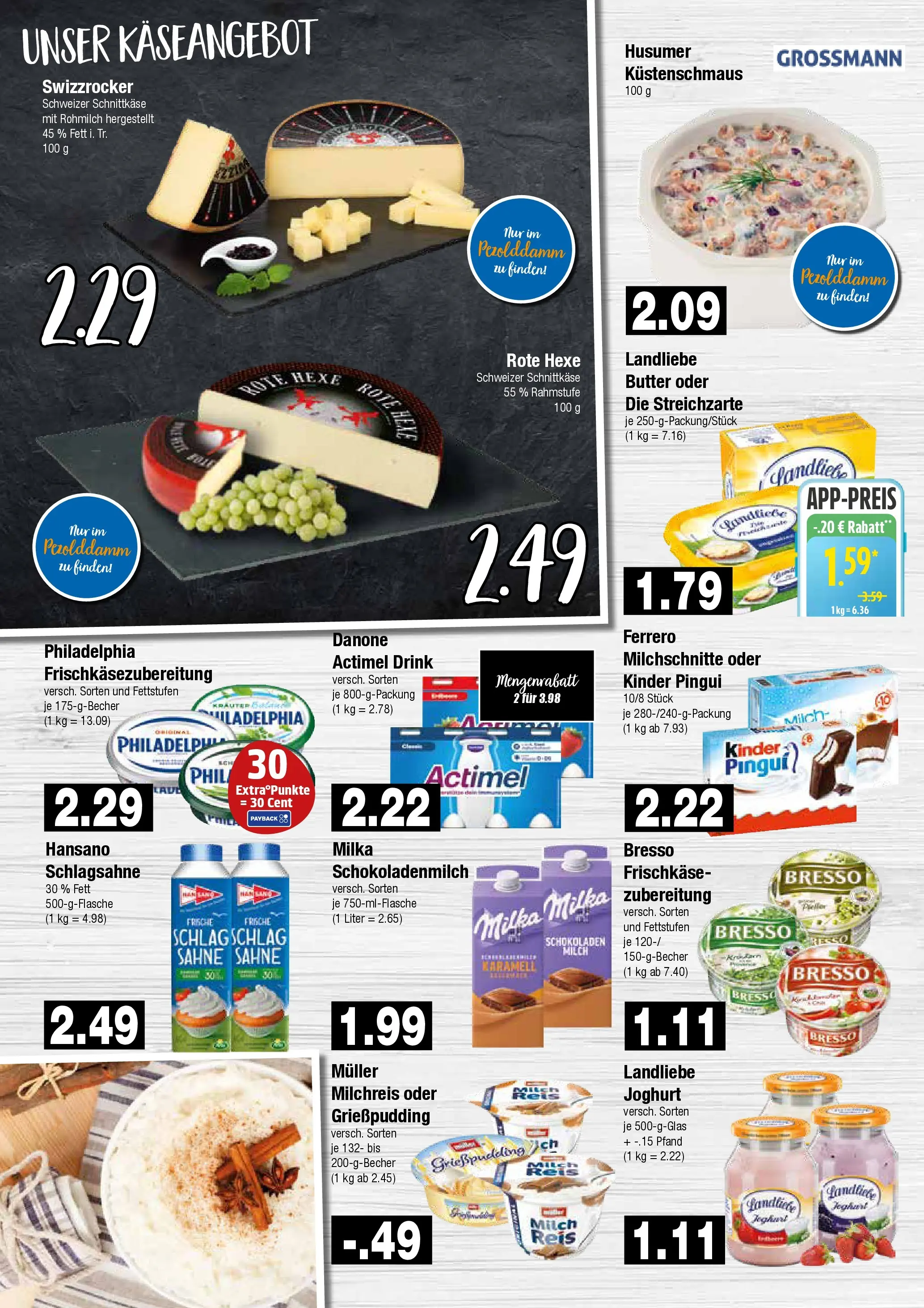 Edeka prospekt Hamburg	 (ab 26.10.2025) » Angebote Online | Seite: 4 | Produkte: Actimel, Landliebe butter, Reis, Sahne