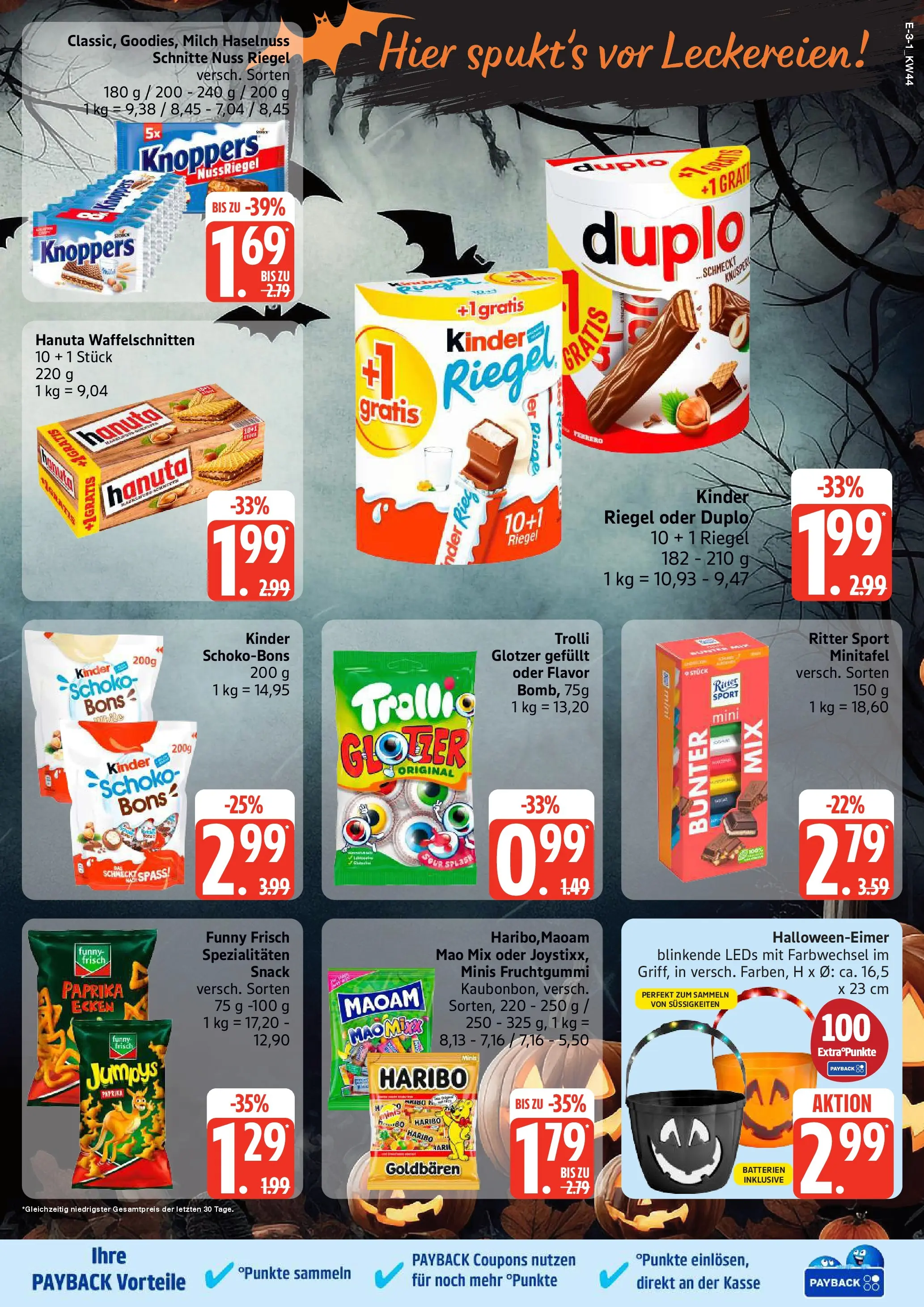 Edeka prospekt Großenwiehe	 (ab 26.10.2025) » Angebote Online | Seite: 3 | Produkte: Ritter sport, Kinder riegel, Paprika, Süßigkeiten