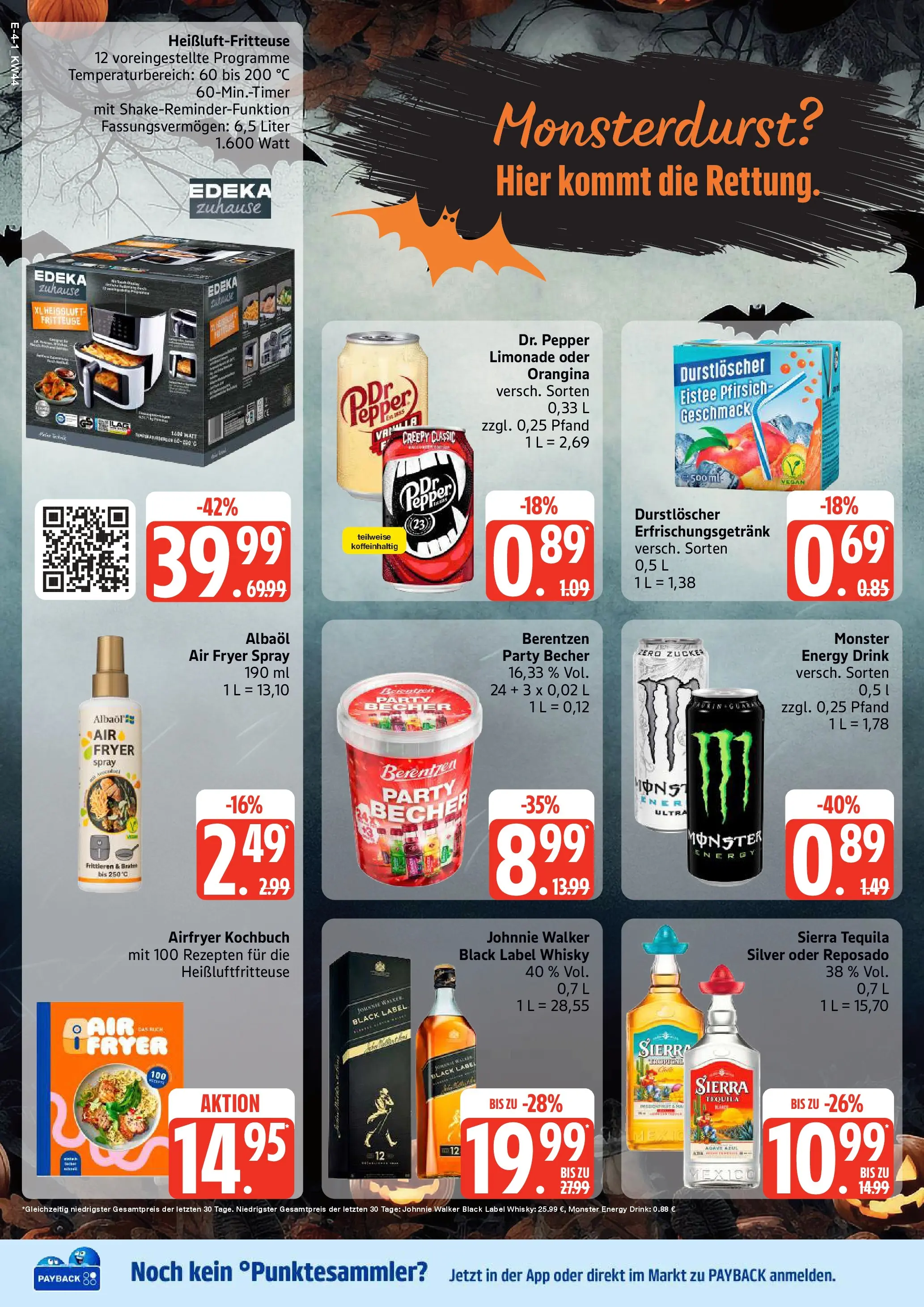 Edeka prospekt Großenwiehe	 (ab 26.10.2025) » Angebote Online | Seite: 4 | Produkte: Energy, Limonade, Tequila, Fritteuse