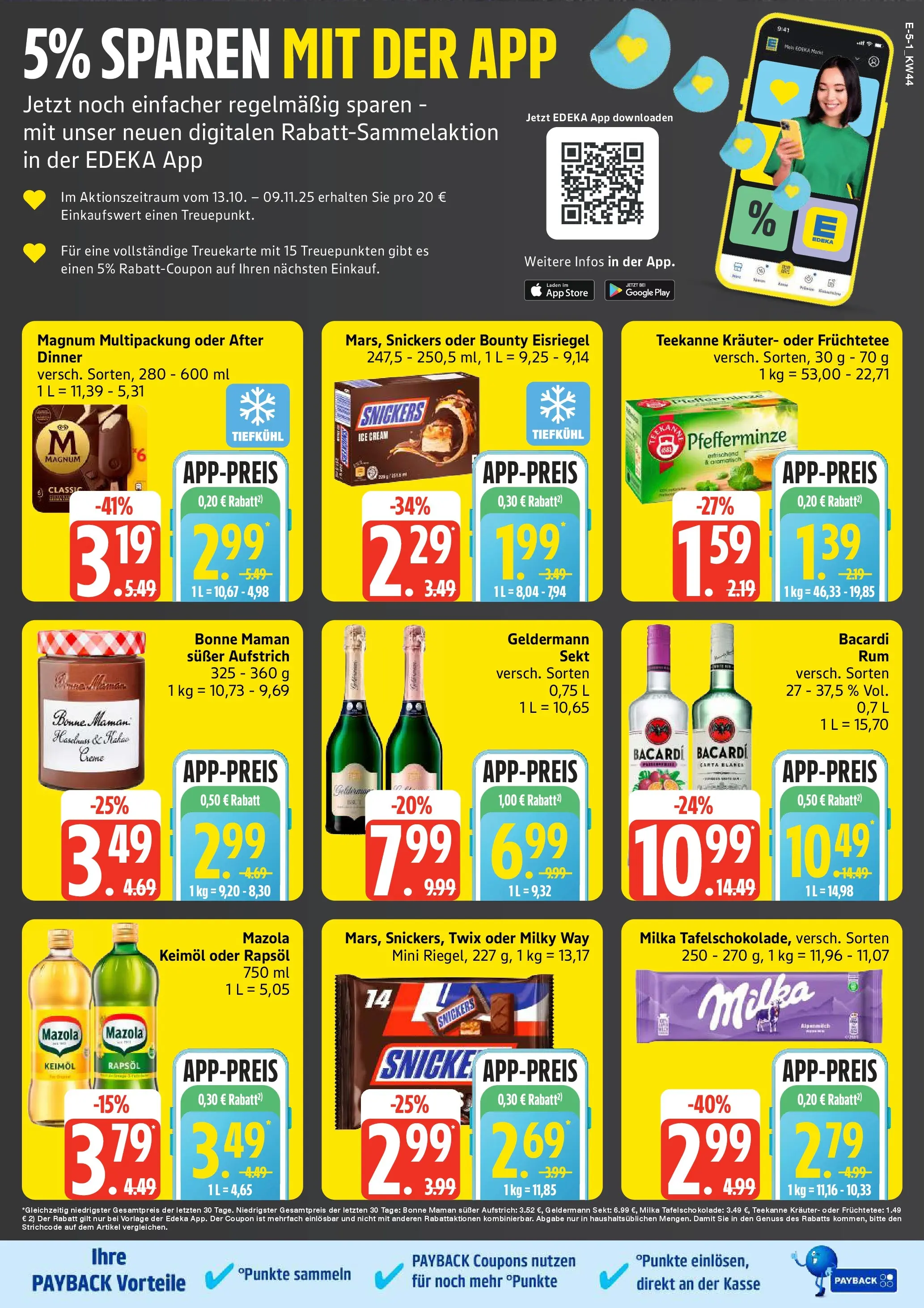 Edeka prospekt Großenwiehe	 (ab 26.10.2025) » Angebote Online | Seite: 5 | Produkte: Rapsöl, Milka, Snickers, Bonne maman