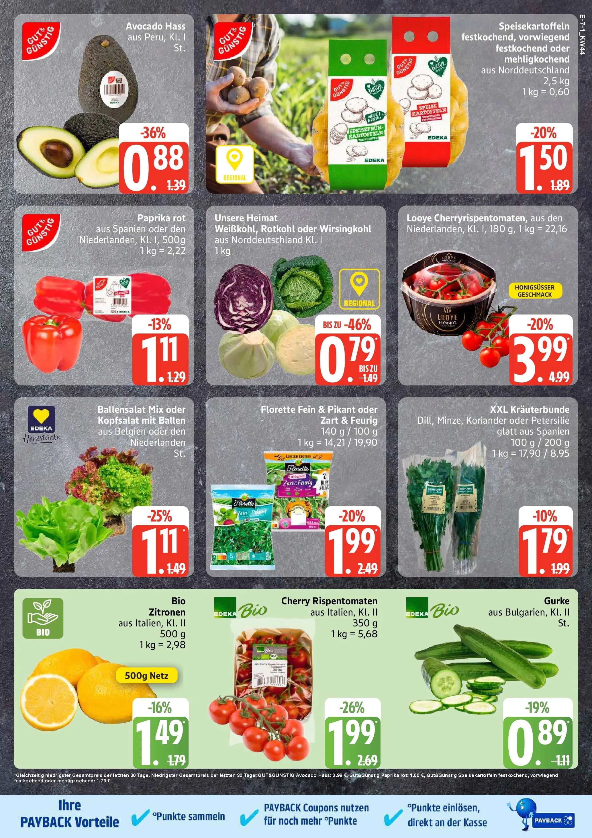 Edeka prospekt Großenwiehe	 (ab 26.10.2025) » Angebote Online | Seite: 7 | Produkte: Paprika rot, Kartoffeln, Paprika, Petersilie