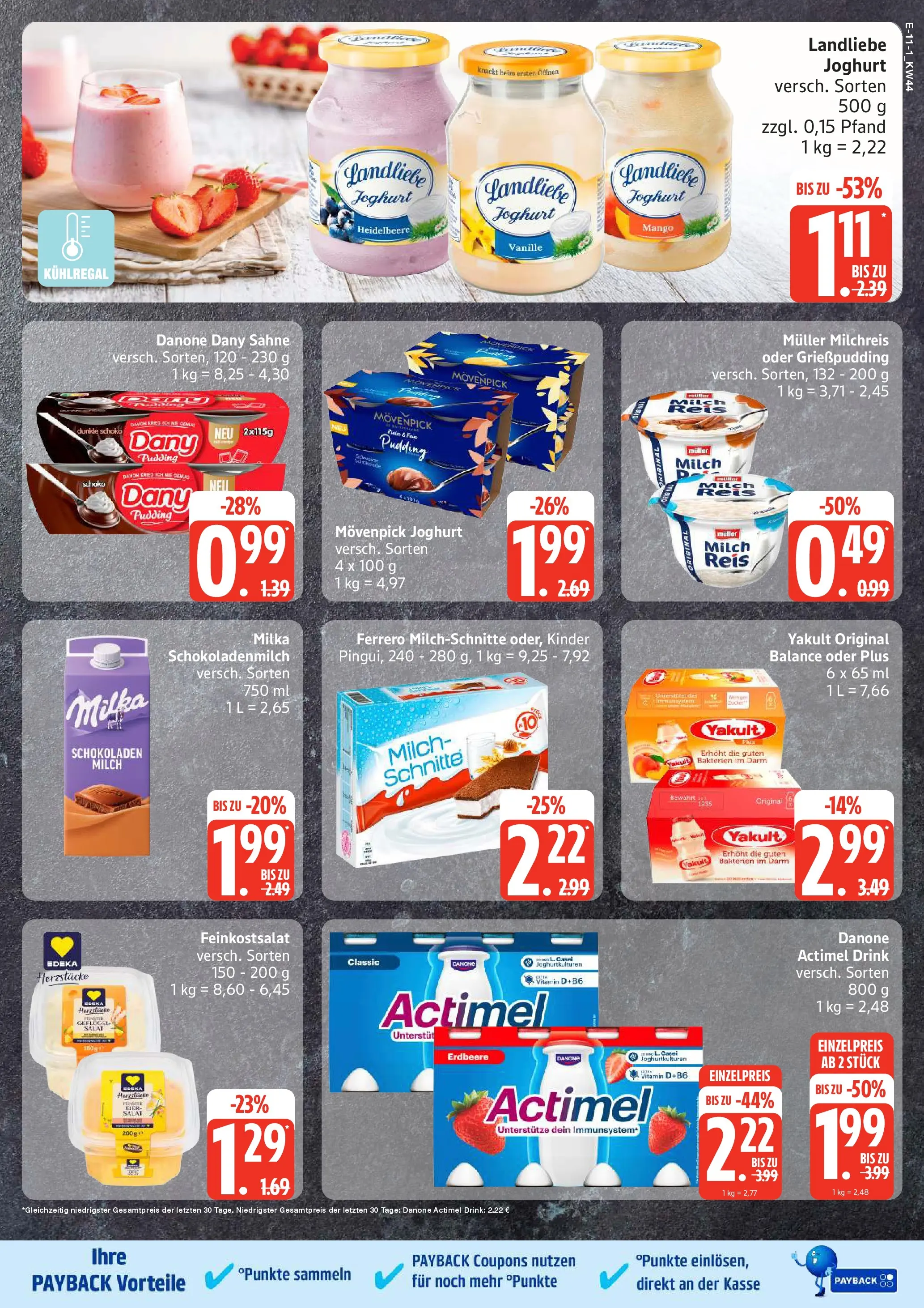 Edeka prospekt Großenwiehe	 (ab 26.10.2025) » Angebote Online | Seite: 11 | Produkte: Milka, Reis, Salat, Ferrero milchschnitte
