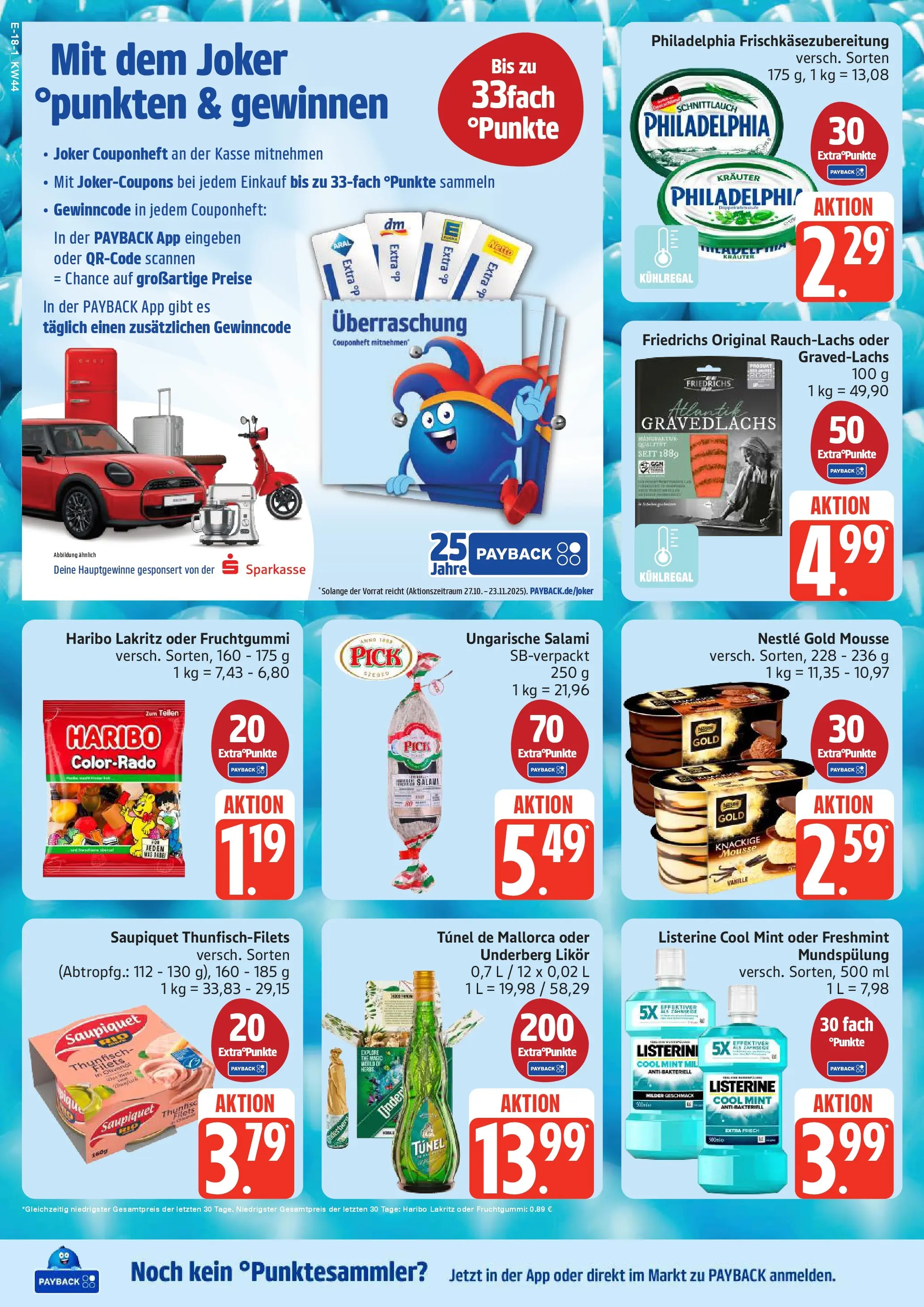 Edeka prospekt Großenwiehe	 (ab 26.10.2025) » Angebote Online | Seite: 18 | Produkte: Haribo, Thunfisch, Listerine, Underberg