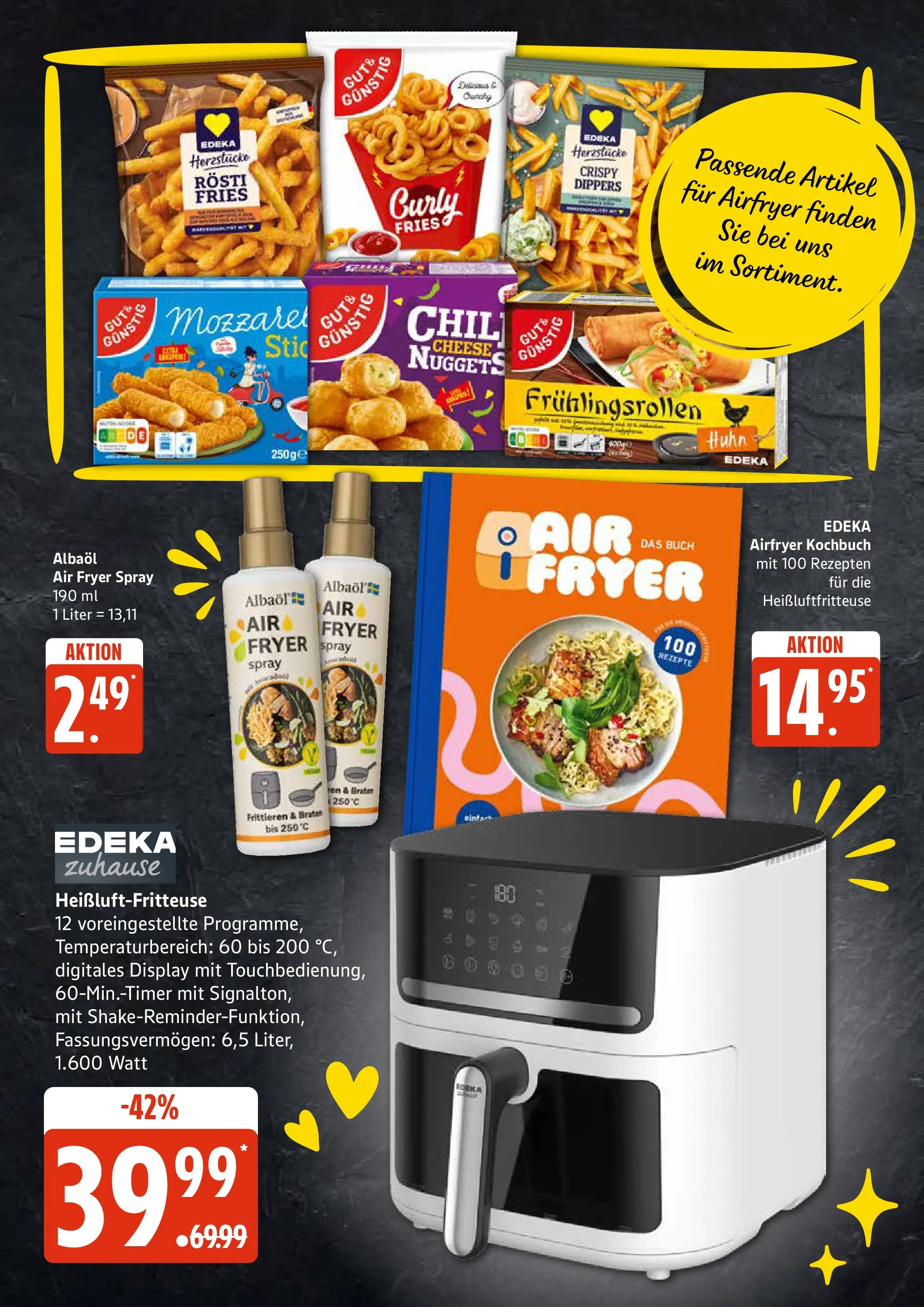 Edeka prospekt Großenwiehe	 (ab 26.10.2025) » Angebote Online | Seite: 23 | Produkte: Mozzarella, Chili, Heißluftfritteuse