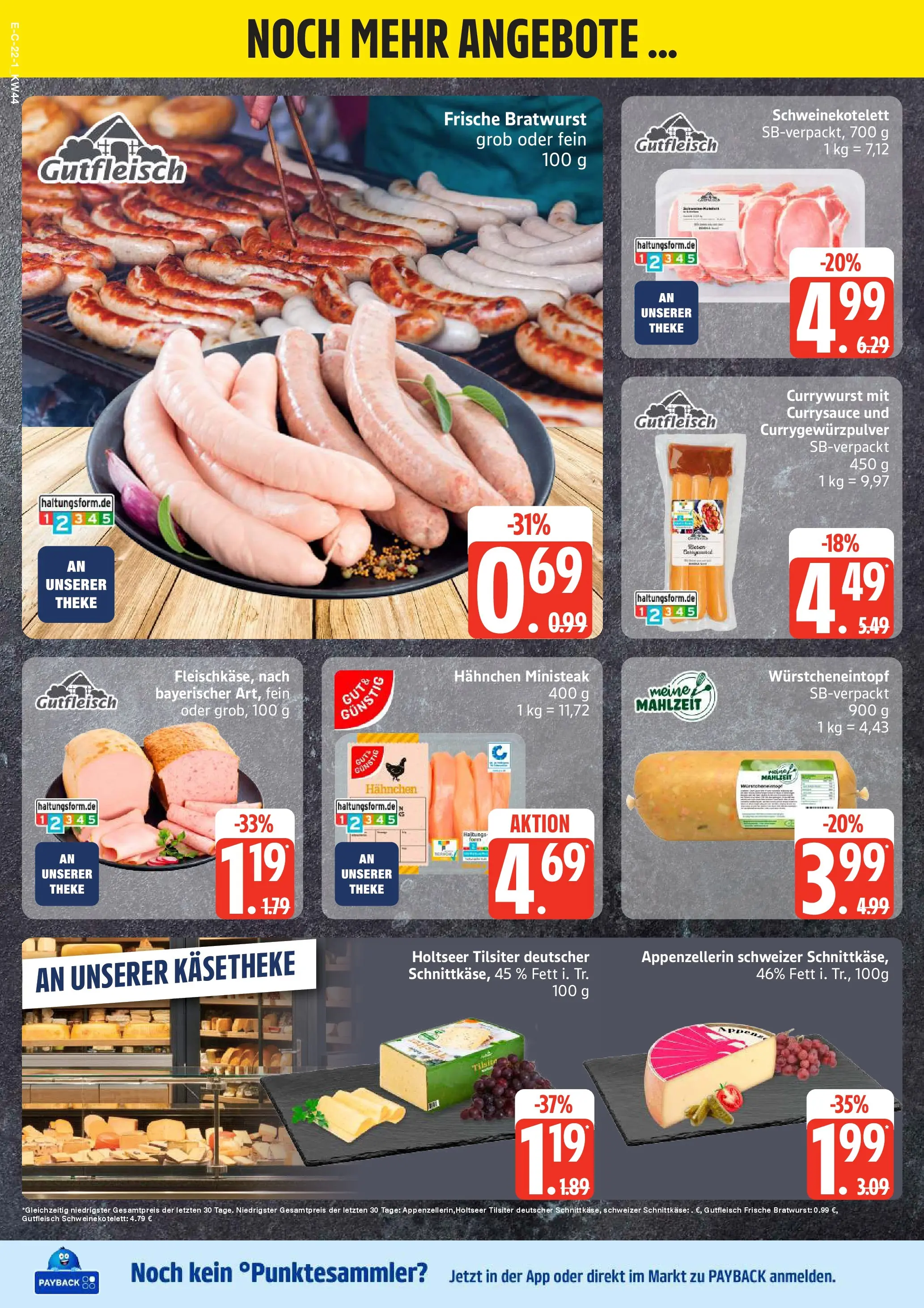 Edeka prospekt Neuruppin	 (ab 26.10.2025) » Angebote Online | Seite: 22 | Produkte: Hahnchen, Theke, Bratwurst, Steak