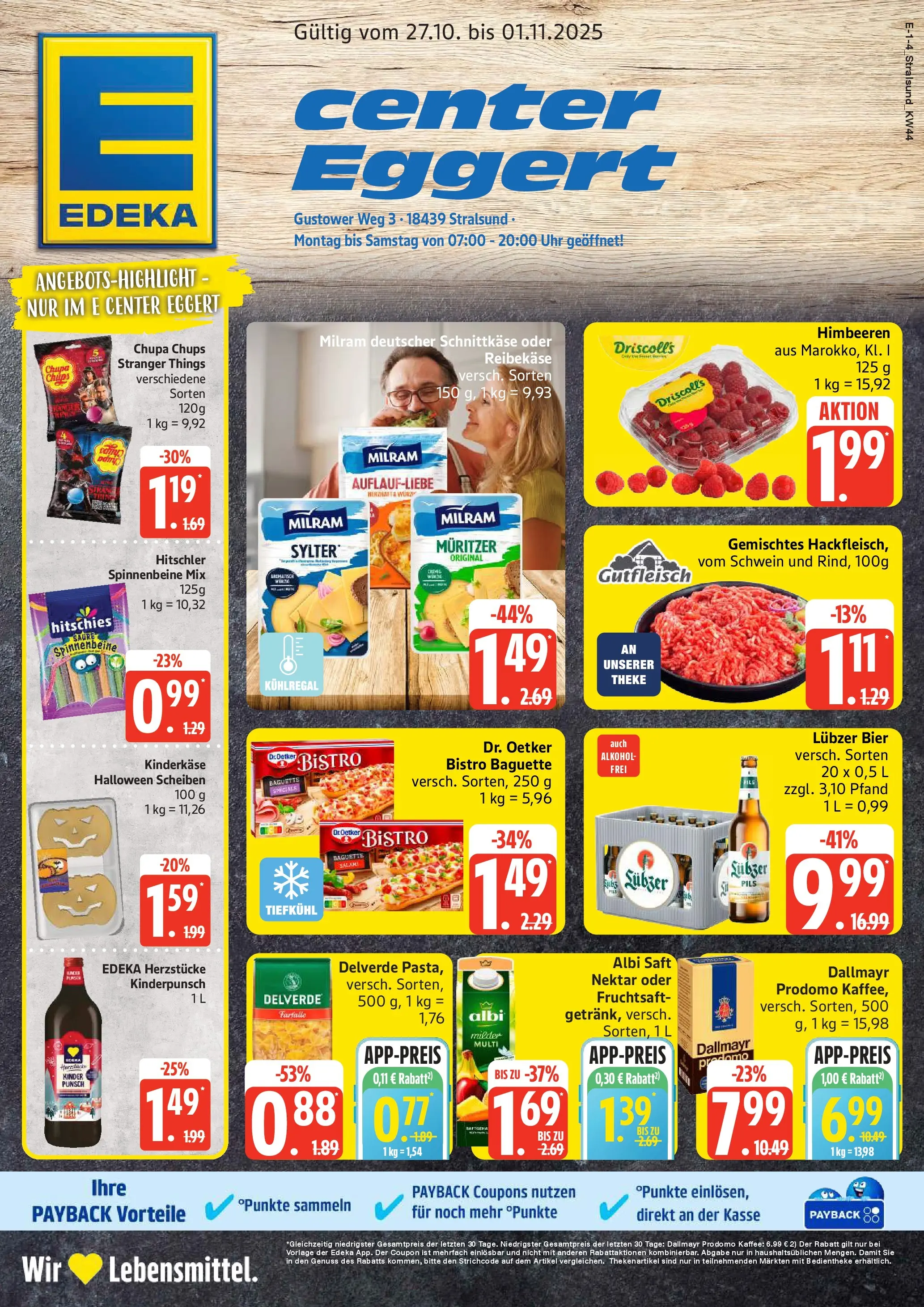 Edeka prospekt Stralsund	 (ab 26.10.2025) » Angebote Online | Seite: 1 | Produkte: Dallmayr, Milram, Salami, Saft
