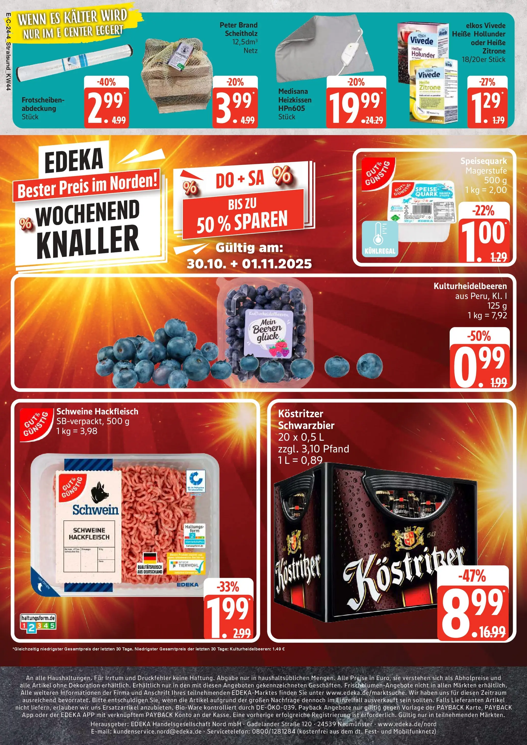 Edeka prospekt Stralsund	 (ab 26.10.2025) » Angebote Online | Seite: 24 | Produkte: Quark, Zitrone, Speisequark, Hackfleisch