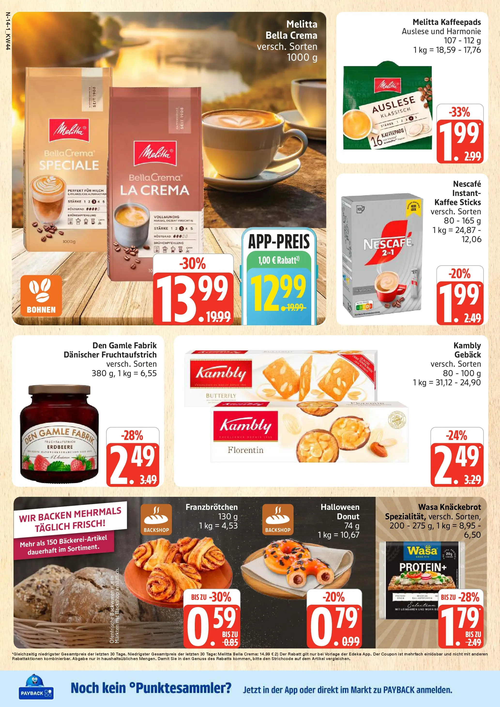 Edeka prospekt Rostock	 (ab 26.10.2025) » Angebote Online | Seite: 14 | Produkte: Melitta, Kaffeepads, Milch, Kaffee