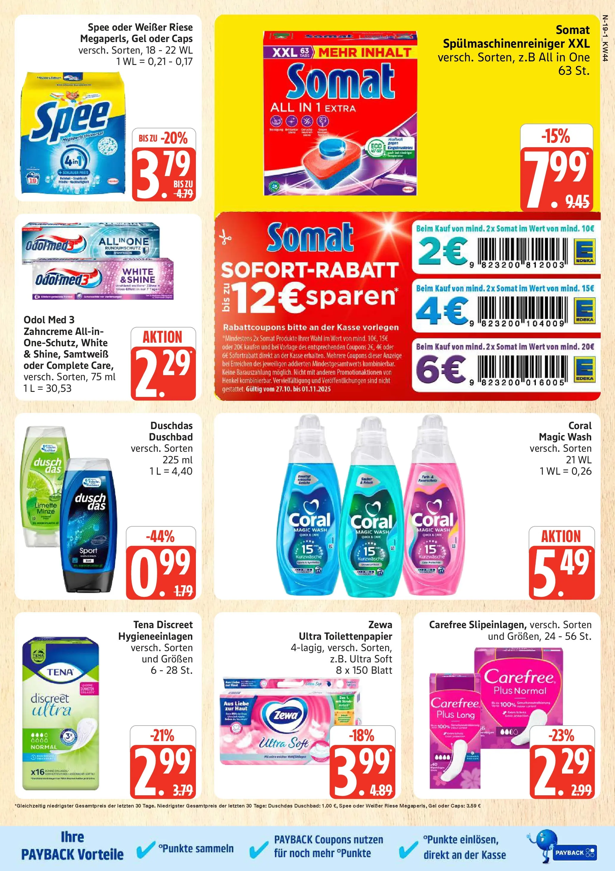 Edeka prospekt Rostock	 (ab 26.10.2025) » Angebote Online | Seite: 19 | Produkte: Zewa, Duschdas, Limette, Toilettenpapier