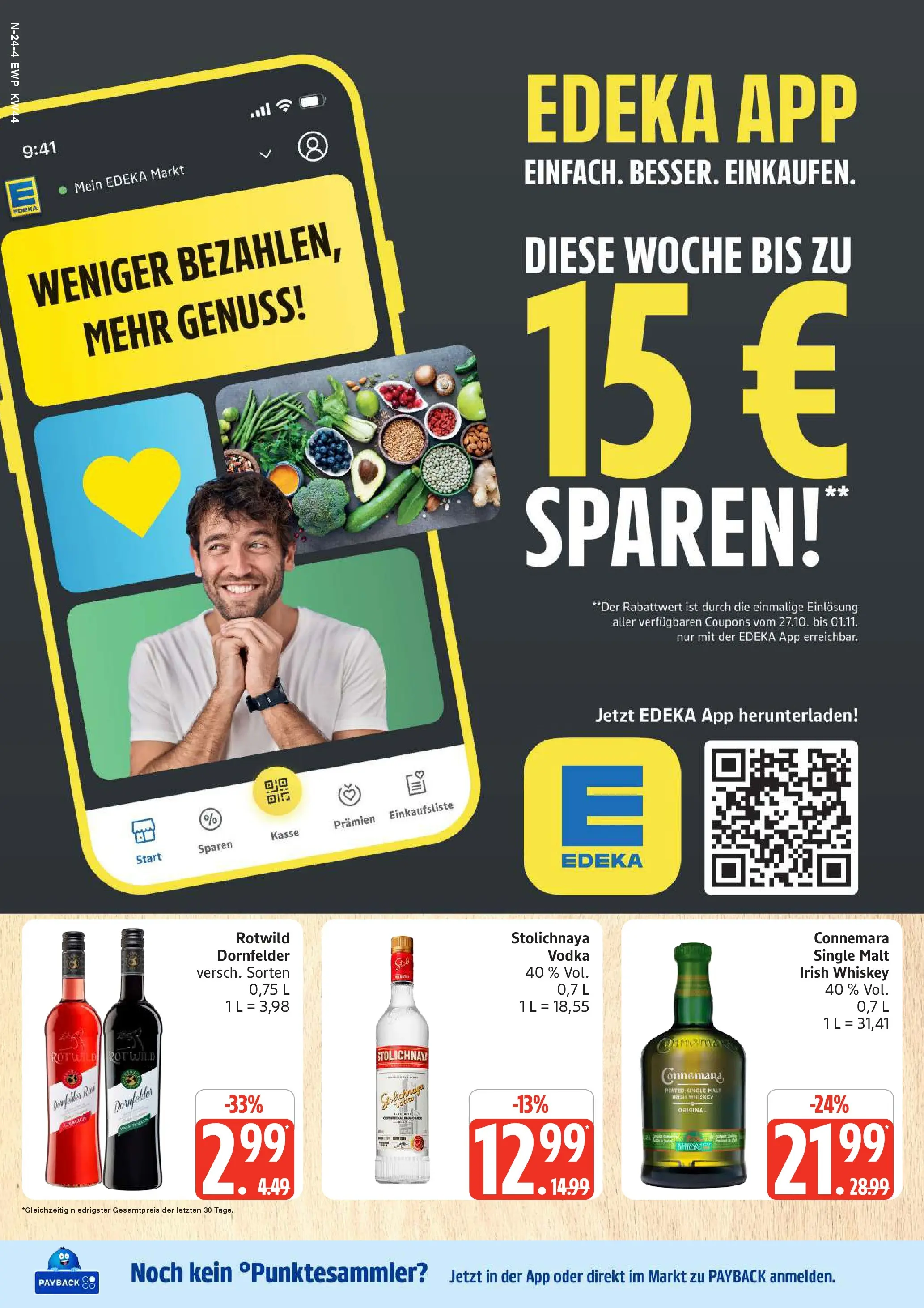 Edeka prospekt Rostock	 (ab 26.10.2025) » Angebote Online | Seite: 24 | Produkte: Vodka, Whiskey