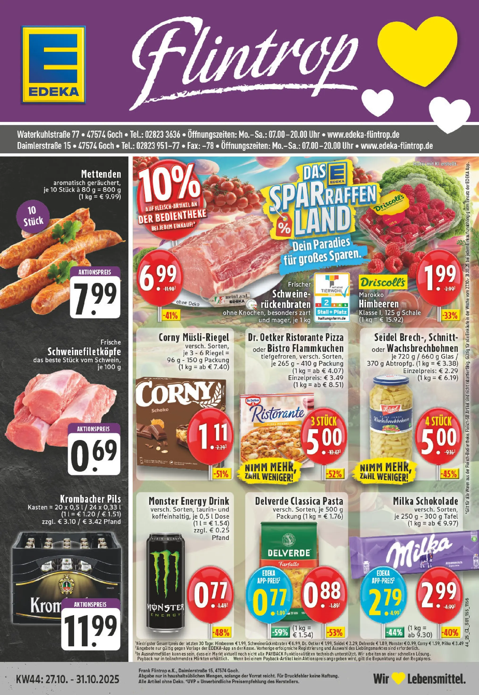 Edeka prospekt Goch	 (ab 26.10.2025) » Angebote Online | Seite: 1 | Produkte: Energy, Pils, Milka, Monster
