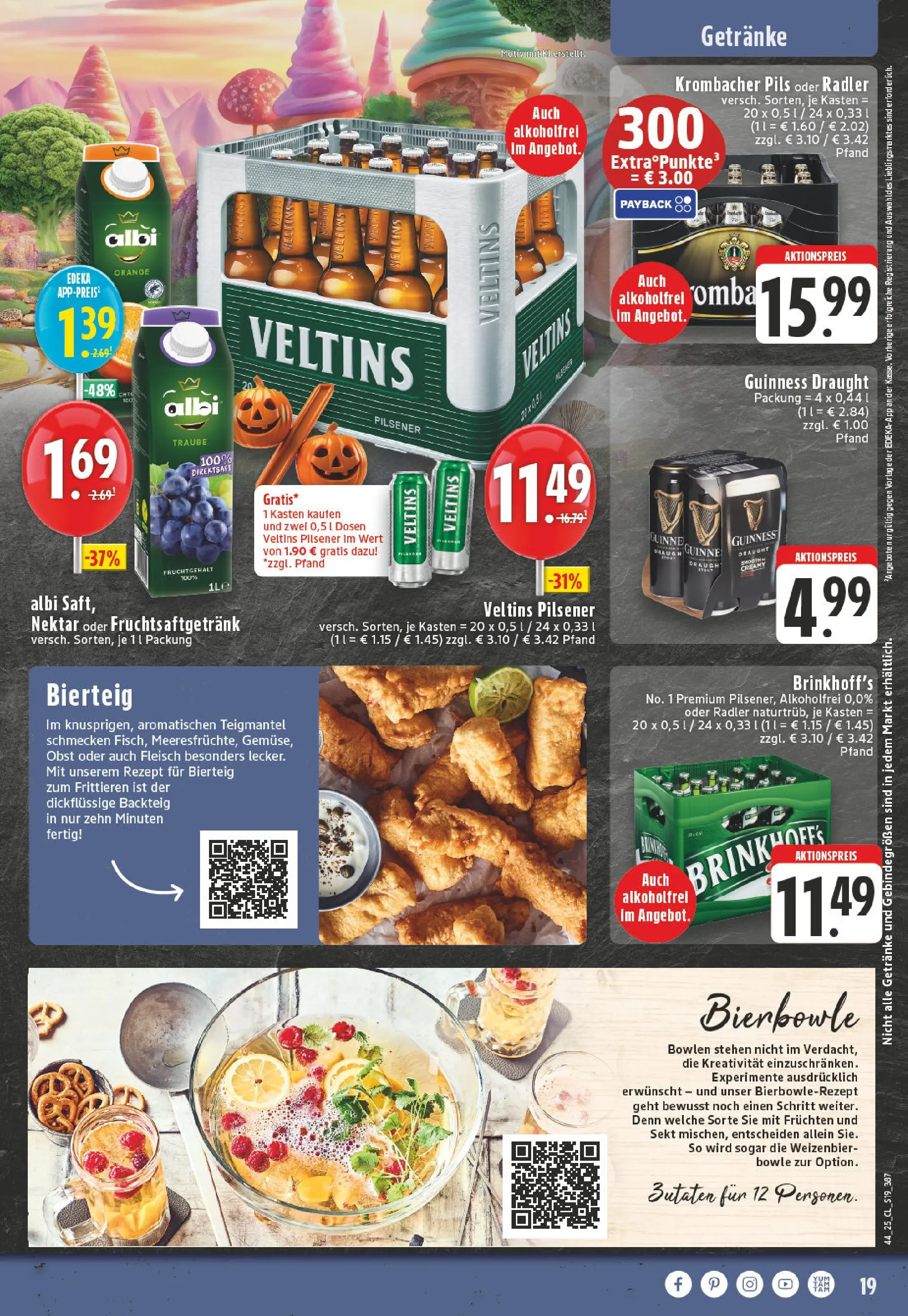 Edeka prospekt Bedburg Hau	 (ab 26.10.2025) » Angebote Online | Seite: 19 | Produkte: Sekt, Pils, Obst, Fleisch