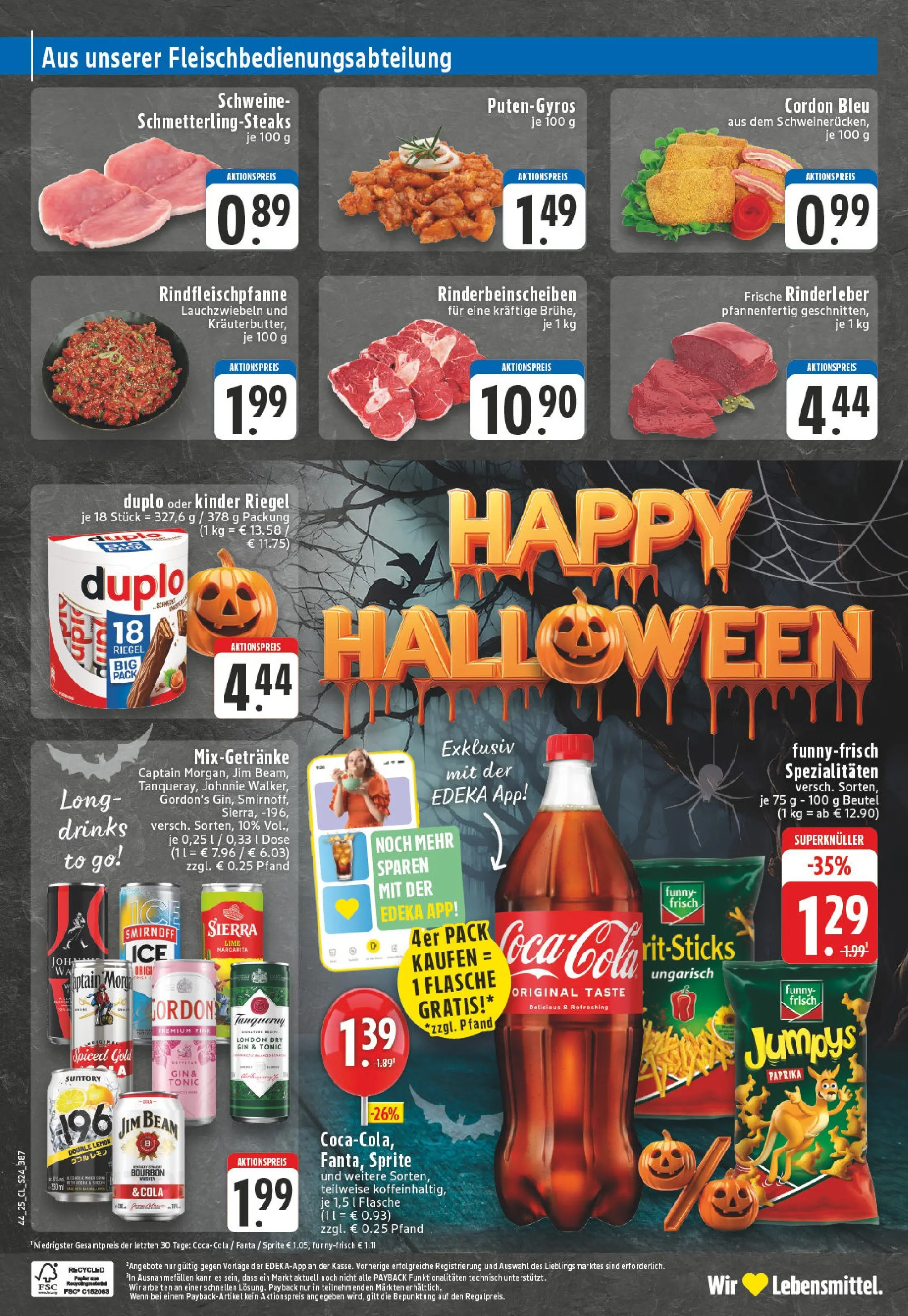 Edeka prospekt Bedburg Hau	 (ab 26.10.2025) » Angebote Online | Seite: 24 | Produkte: Jim beam, Sprite, Bourbon, Gin
