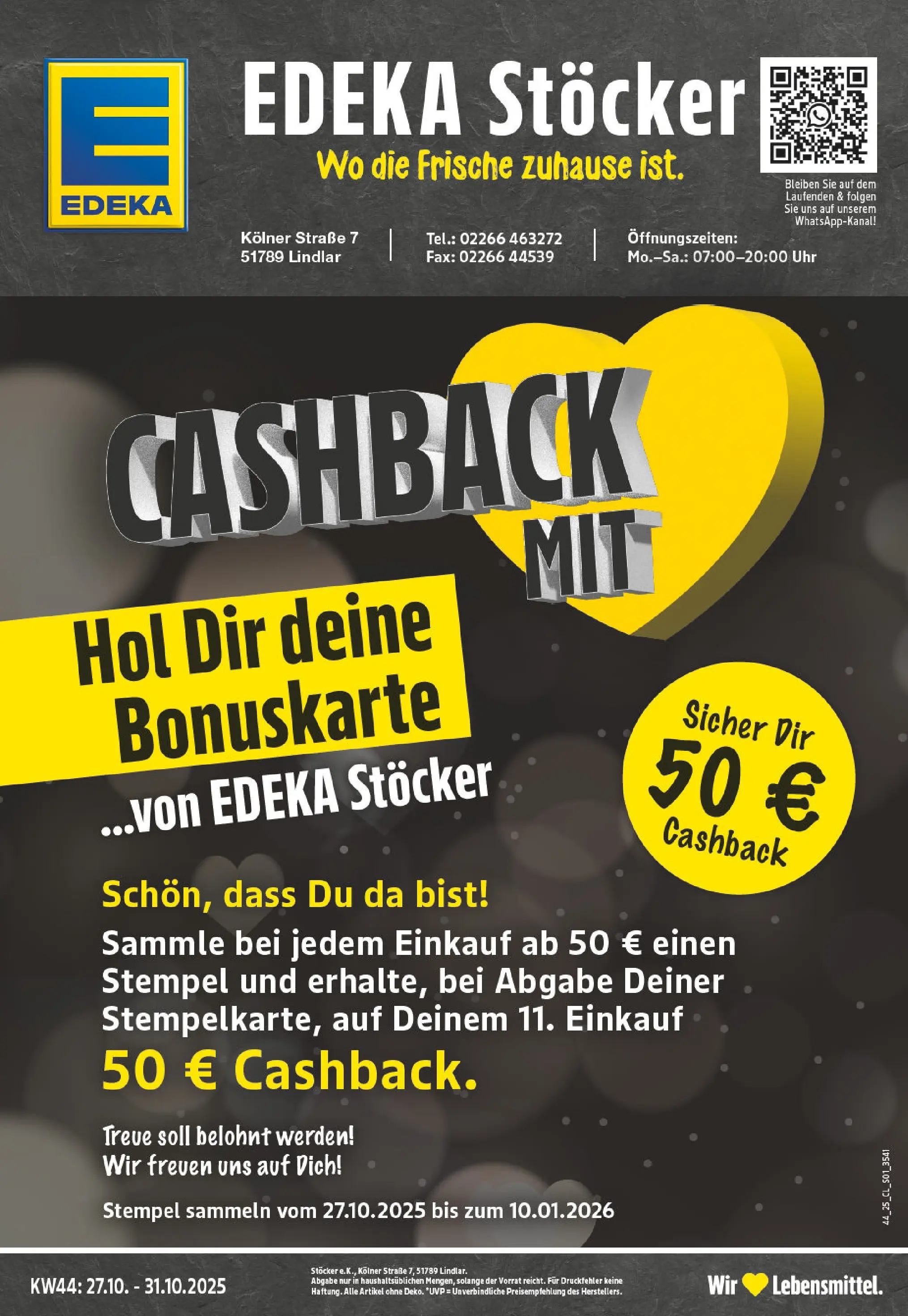 Edeka prospekt Lindlar	 (ab 26.10.2025) » Angebote Online | Seite: 1