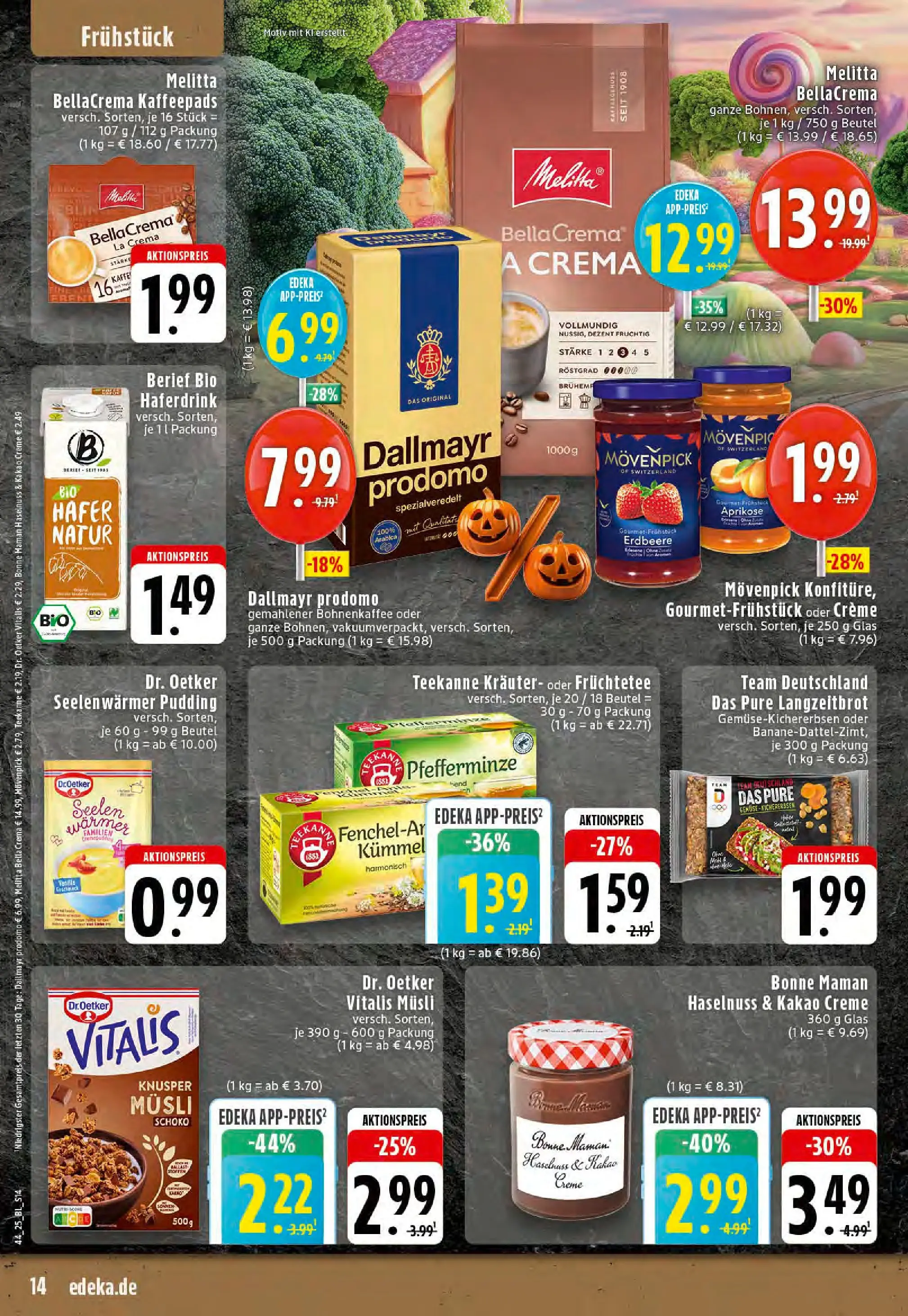 Edeka prospekt Stolberg	 (ab 26.10.2025) » Angebote Online | Seite: 14 | Produkte: Melitta, Creme, Haferdrink, Bonne maman