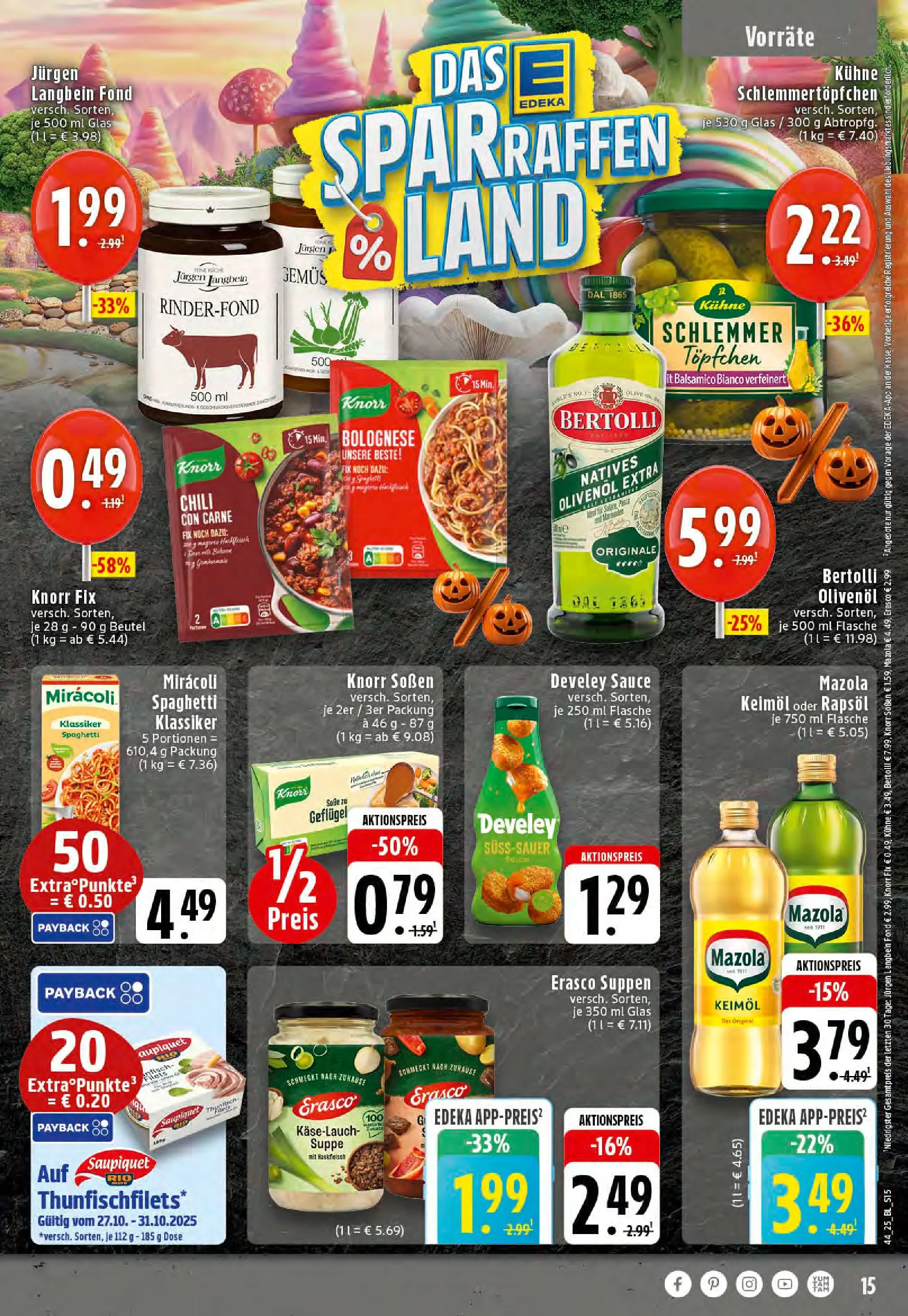 Edeka prospekt Stolberg	 (ab 26.10.2025) » Angebote Online | Seite: 15 | Produkte: Knorr fix, Rapsöl, Olivenol, Chili