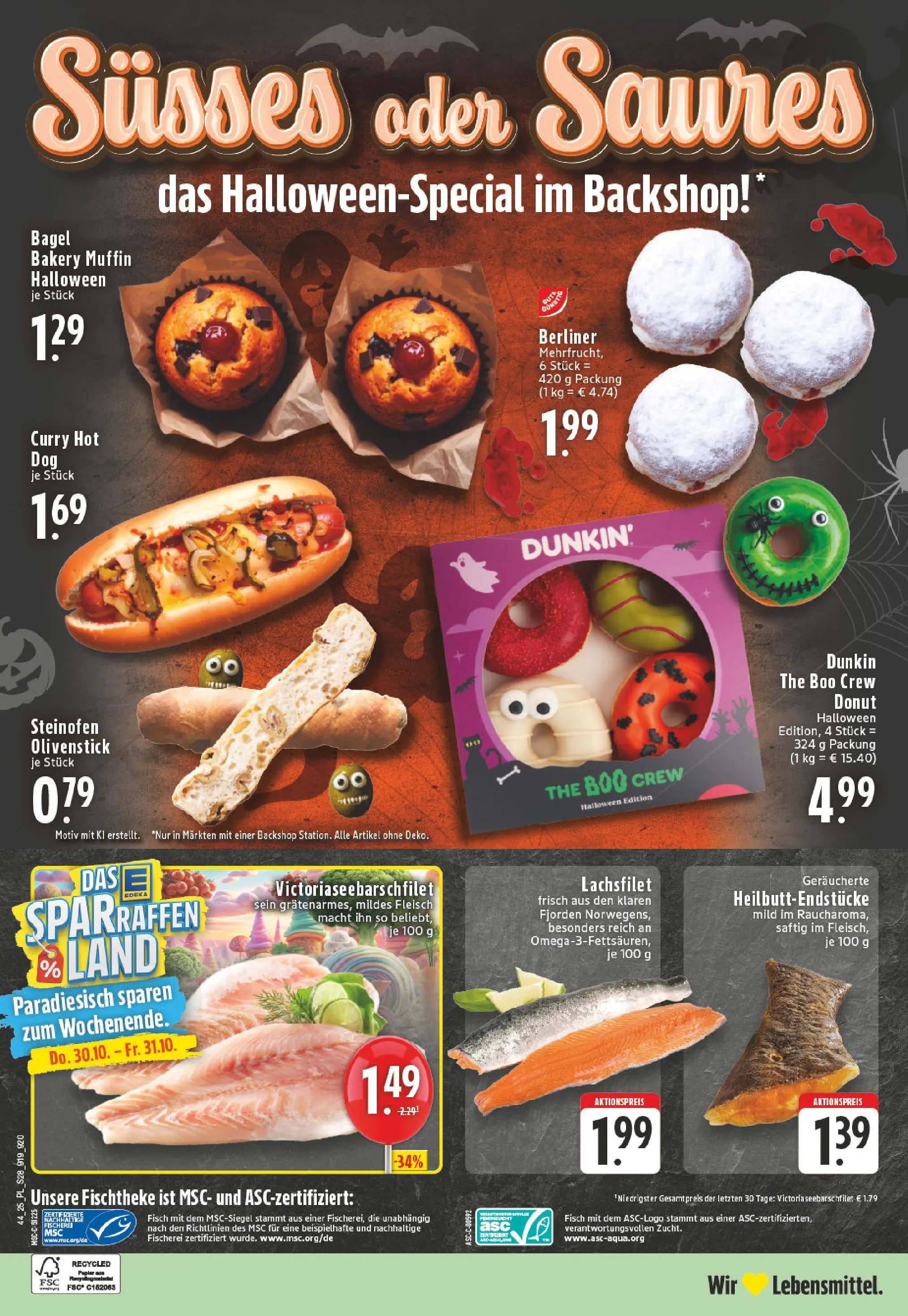 Edeka prospekt Xanten	 (ab 26.10.2025) » Angebote Online | Seite: 30 | Produkte: Berliner, Fisch, Fleisch