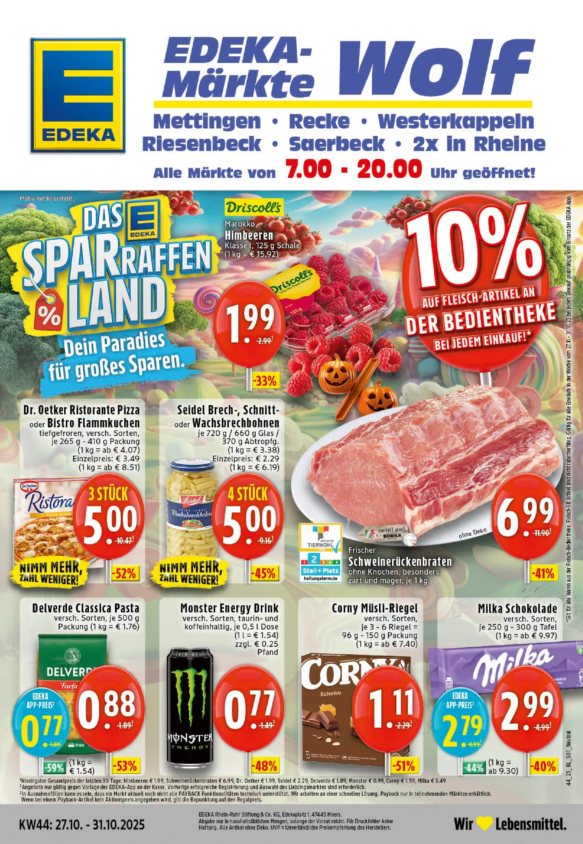 Edeka prospekt Westerkappeln	 (ab 26.10.2025) » Angebote Online | Seite: 1 | Produkte: Schokolade, Pasta, Pizza, Uhr
