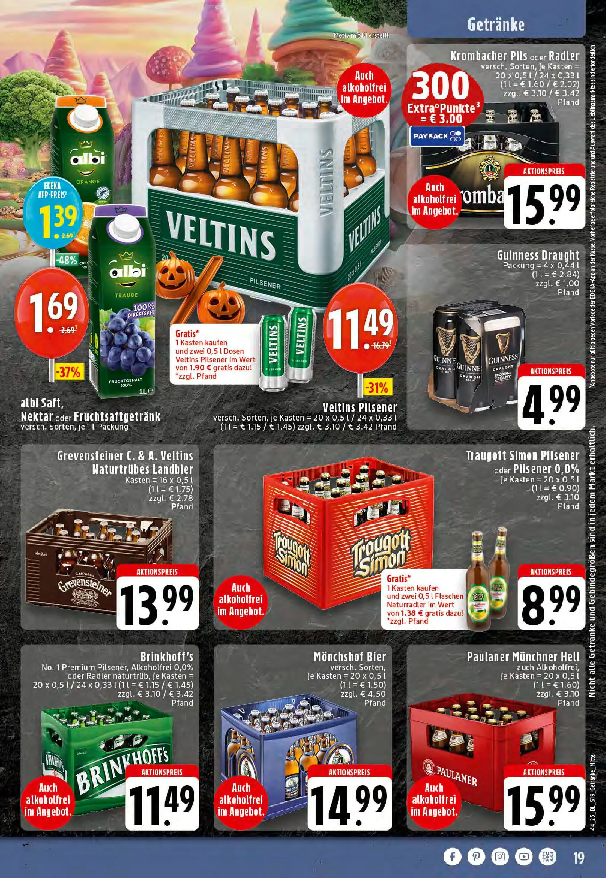 Edeka prospekt Stolberg	 (ab 26.10.2025) » Angebote Online | Seite: 19 | Produkte: Monchshof, Bier, Pils, Paulaner