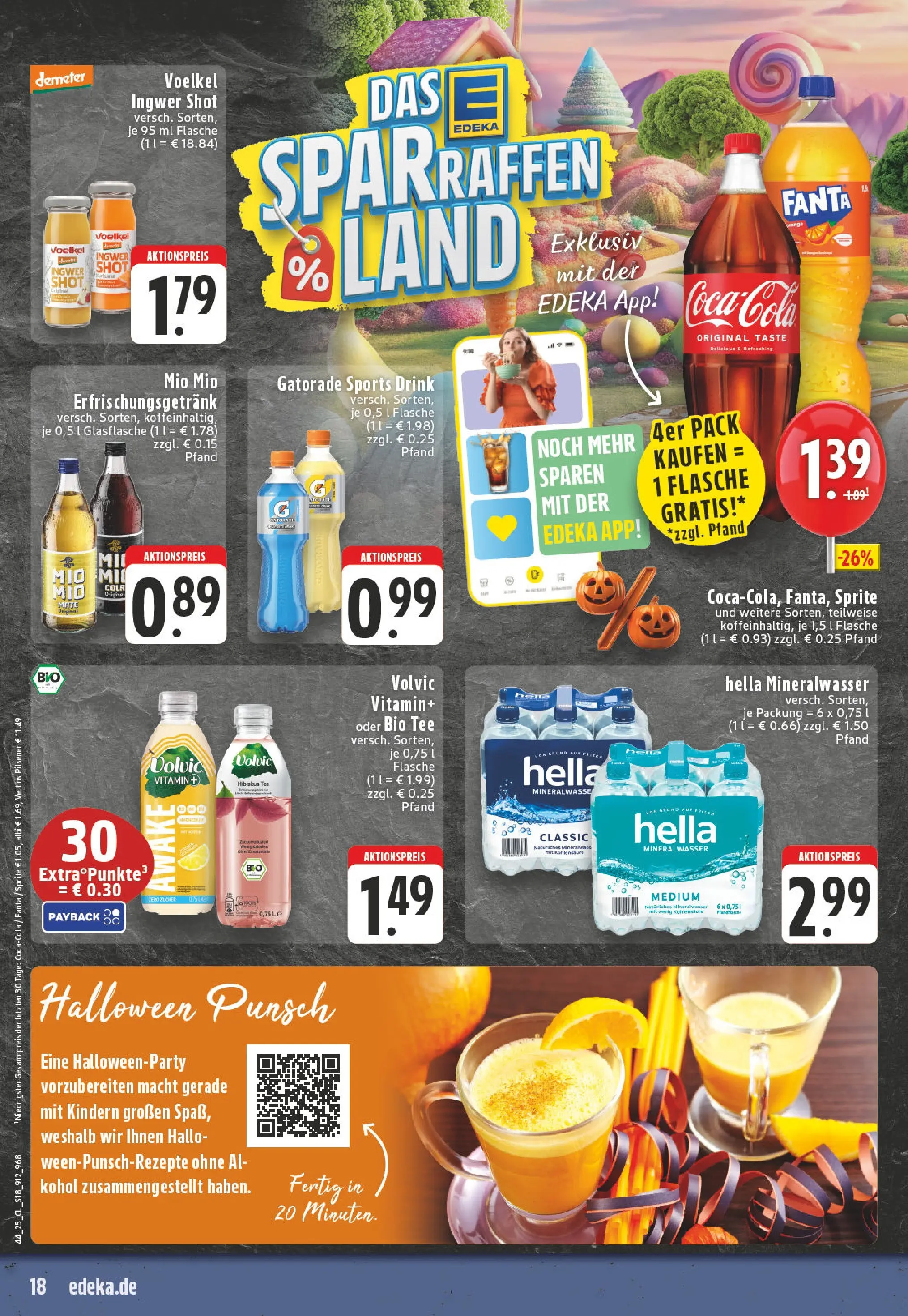 Edeka prospekt Beckum	 (ab 26.10.2025) » Angebote Online | Seite: 18 | Produkte: Fanta, Sprite, Tee, Volvic
