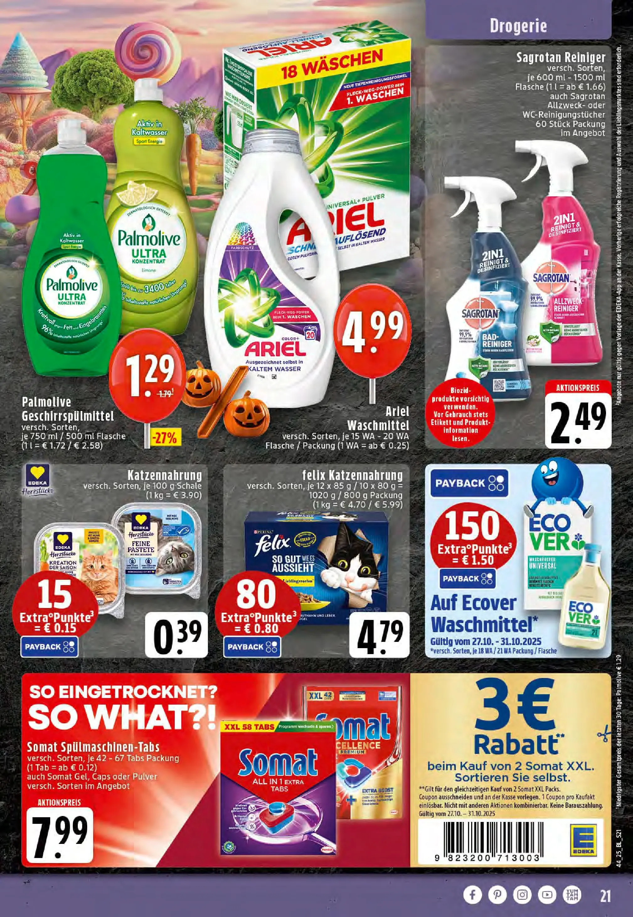 Edeka prospekt Stolberg	 (ab 26.10.2025) » Angebote Online | Seite: 21 | Produkte: Bad, Wasser, Waschmittel, Spülmaschinentabs