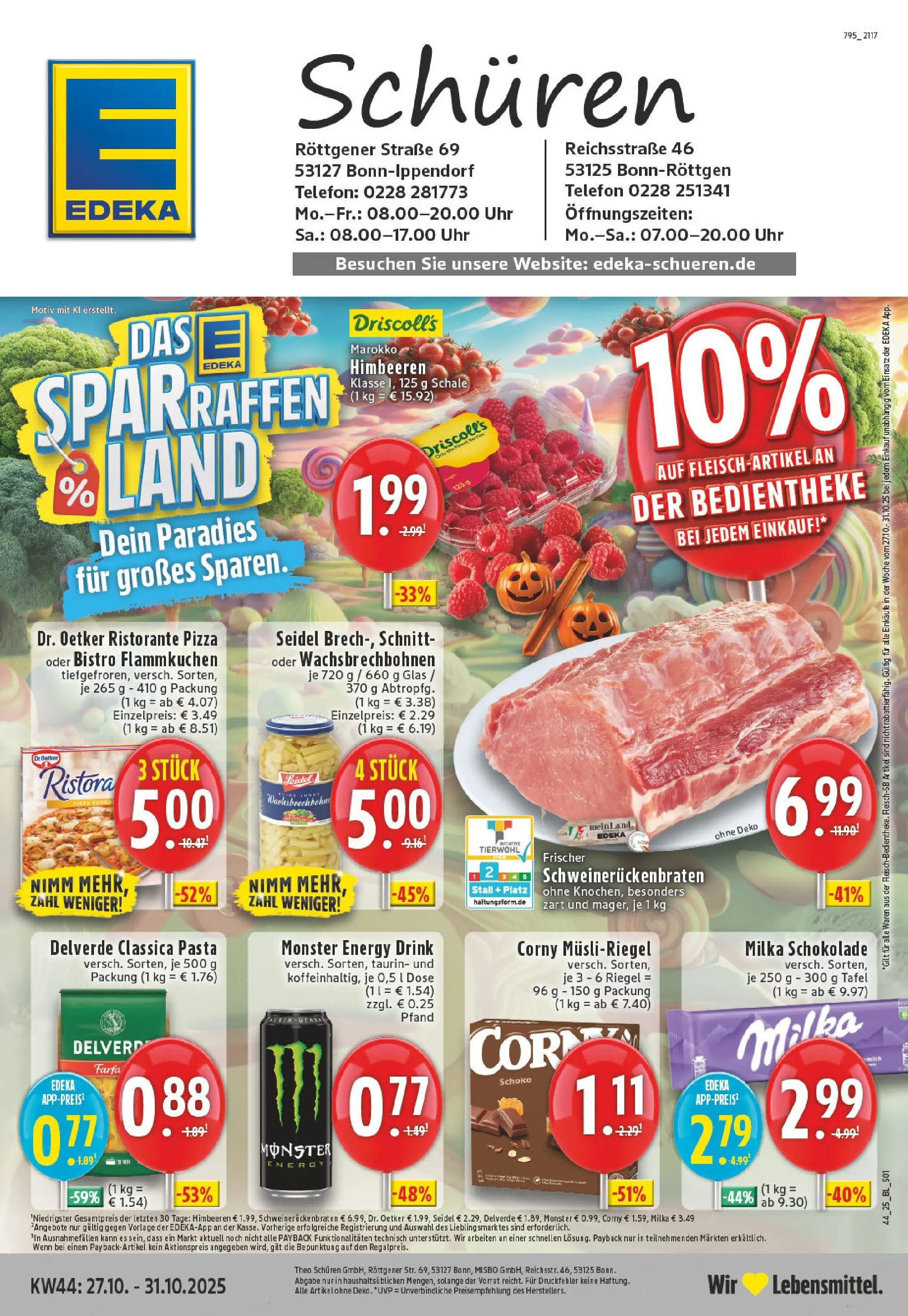 Edeka prospekt Bonn	 (ab 26.10.2025) » Angebote Online | Seite: 1 | Produkte: Milka, Pasta, Pizza, Uhr